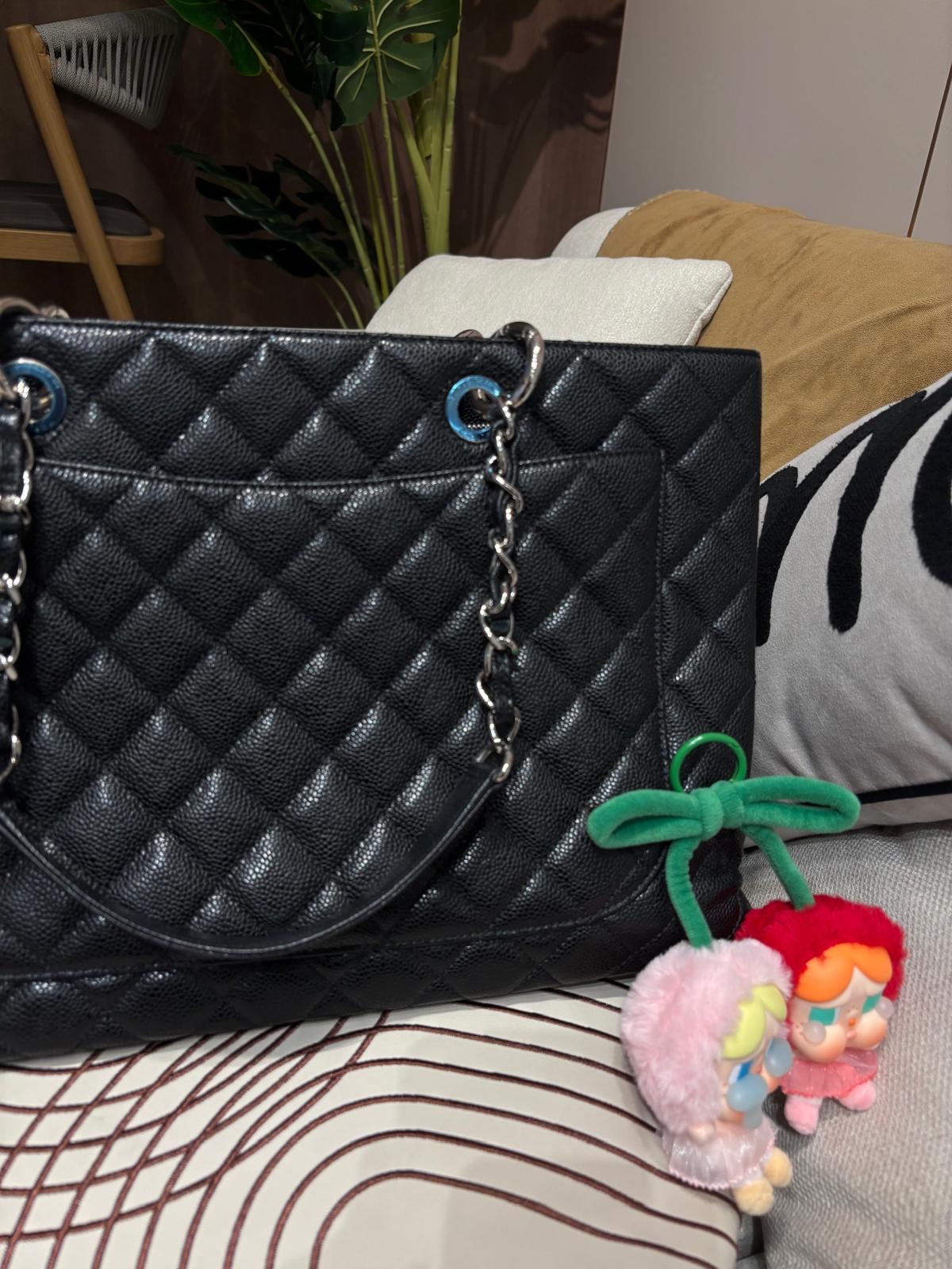 Chanel Gst XL TOTE BAG CAVIER CALFKSIN 黑色魚子醬牛皮金扣 100%Authentic, 98%New  ✅card✅Dust bag 