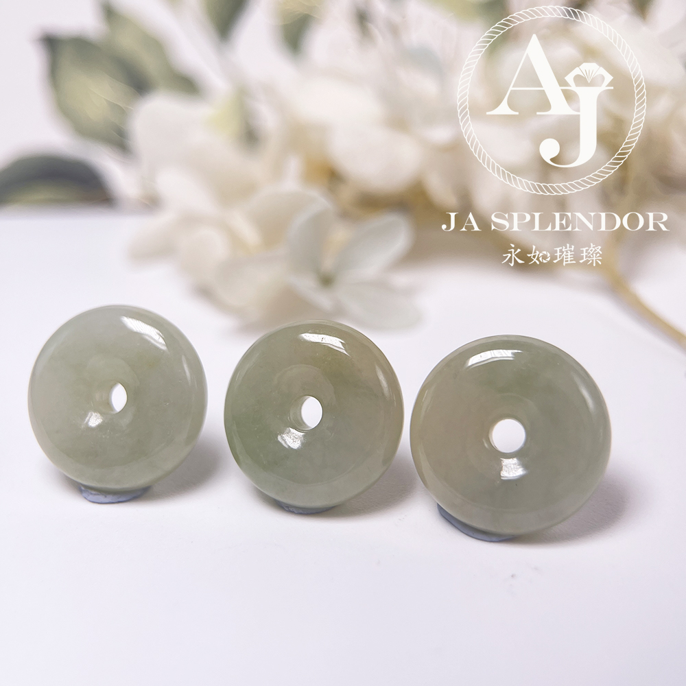 JN-481/484/495 天然翡翠A玉 冰潤秋香黃小平安扣