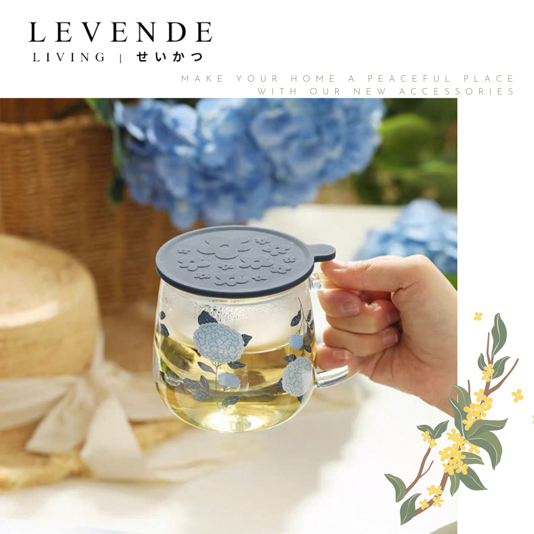 Levende 繡球花高硼硅耐熱玻璃杯