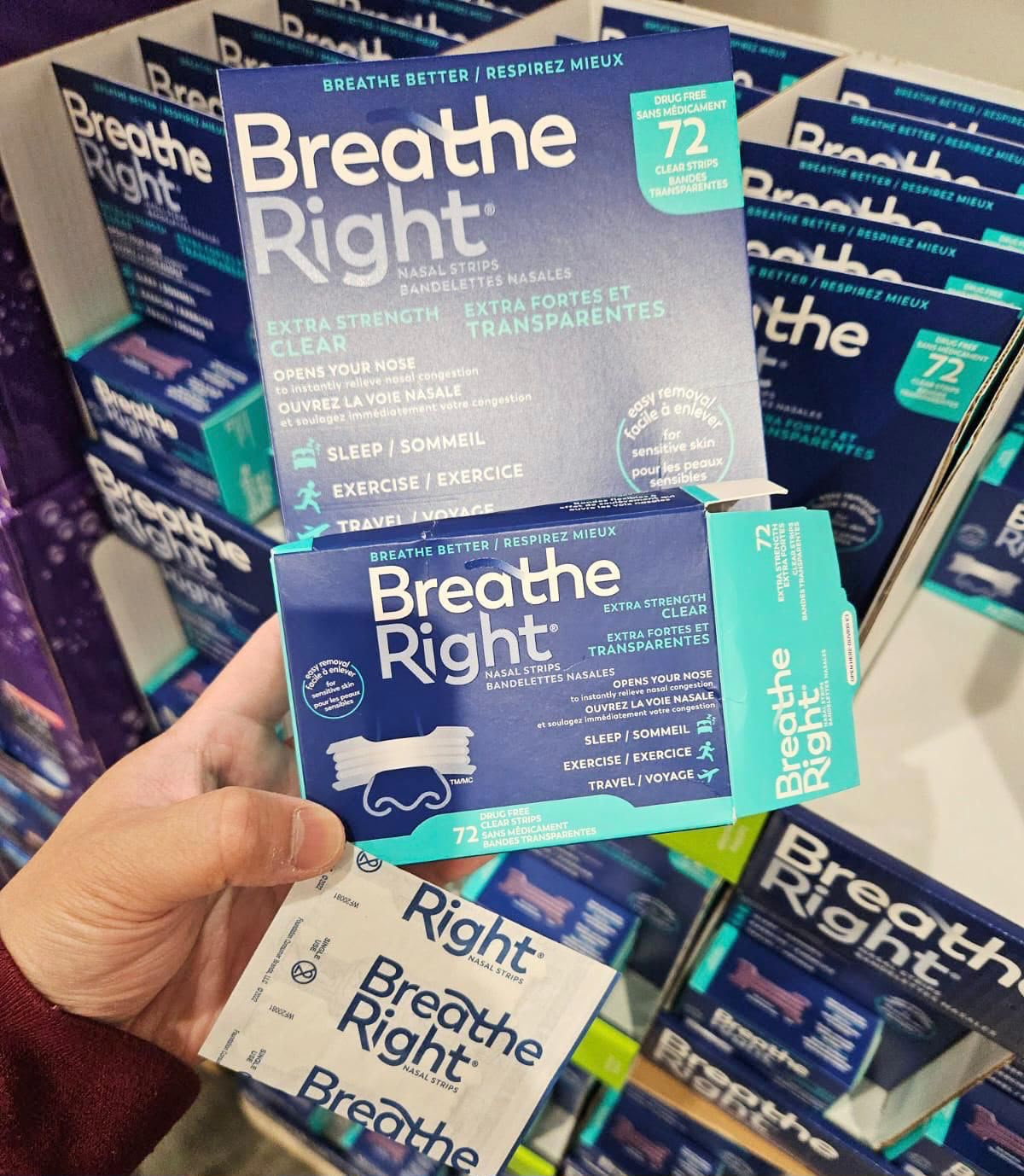 ​Breathe Right 加強版透明通鼻貼 - 72片裝  