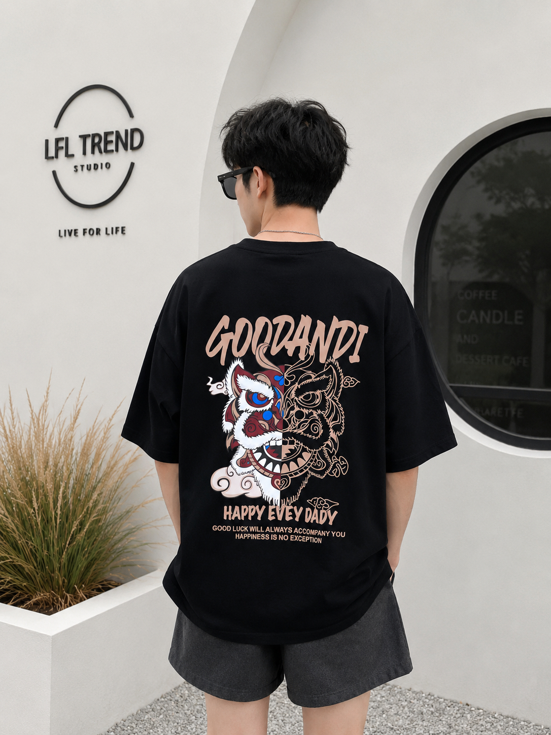 7135 爆款舞狮棉质短袖
