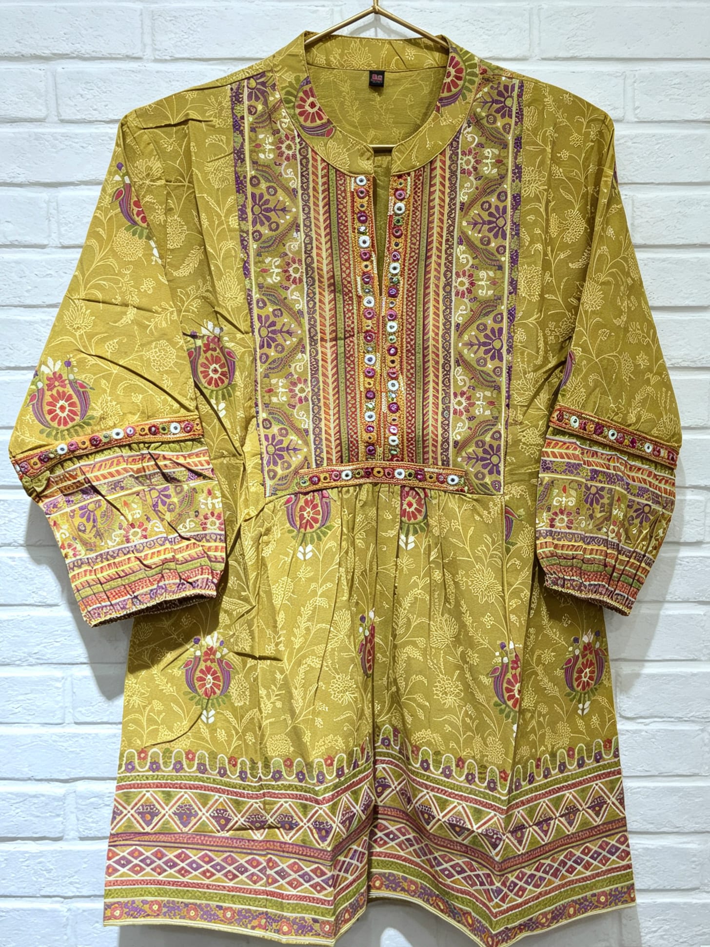 印度純棉印花刺繡上衣
