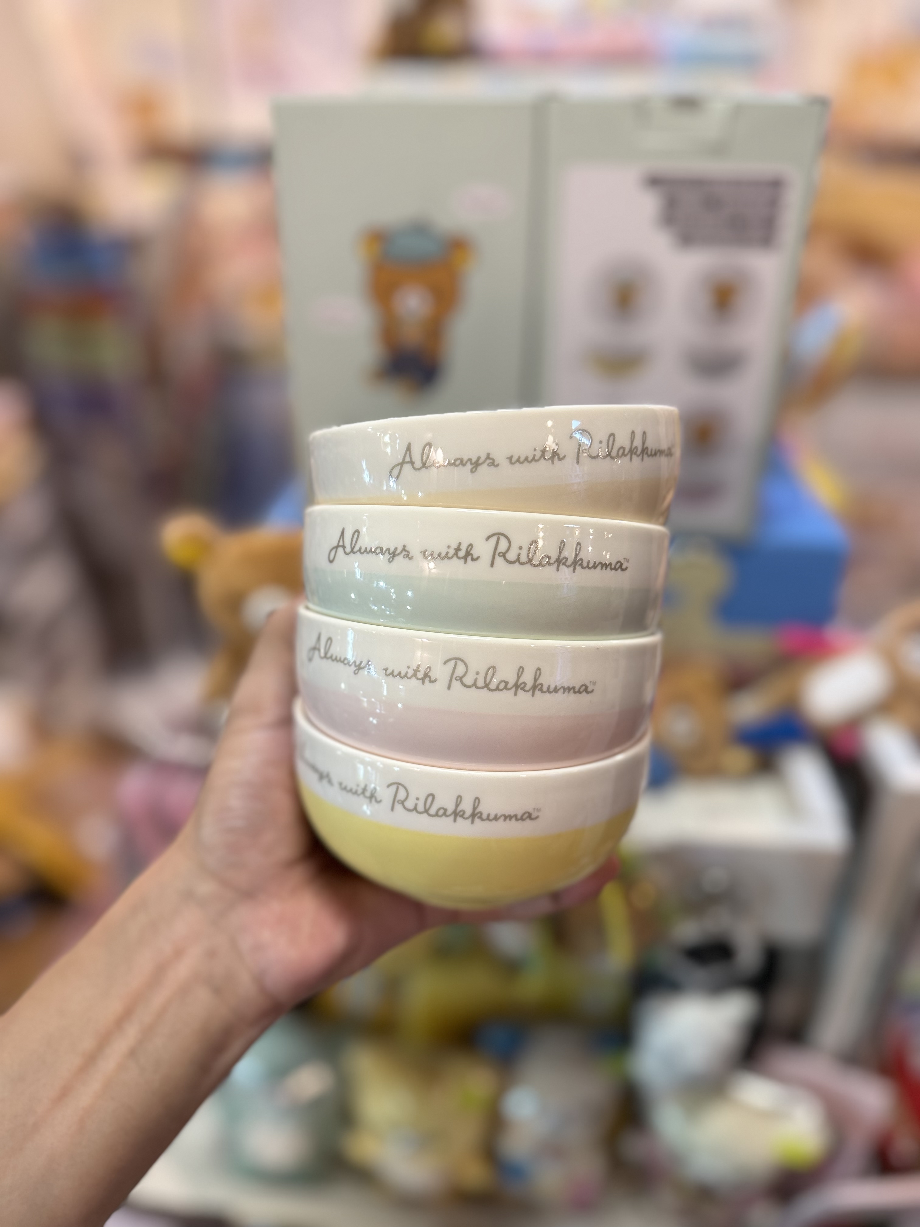 《現貨》全新台灣限定rilakkuma陶瓷飯碗套裝 （1套4隻）
