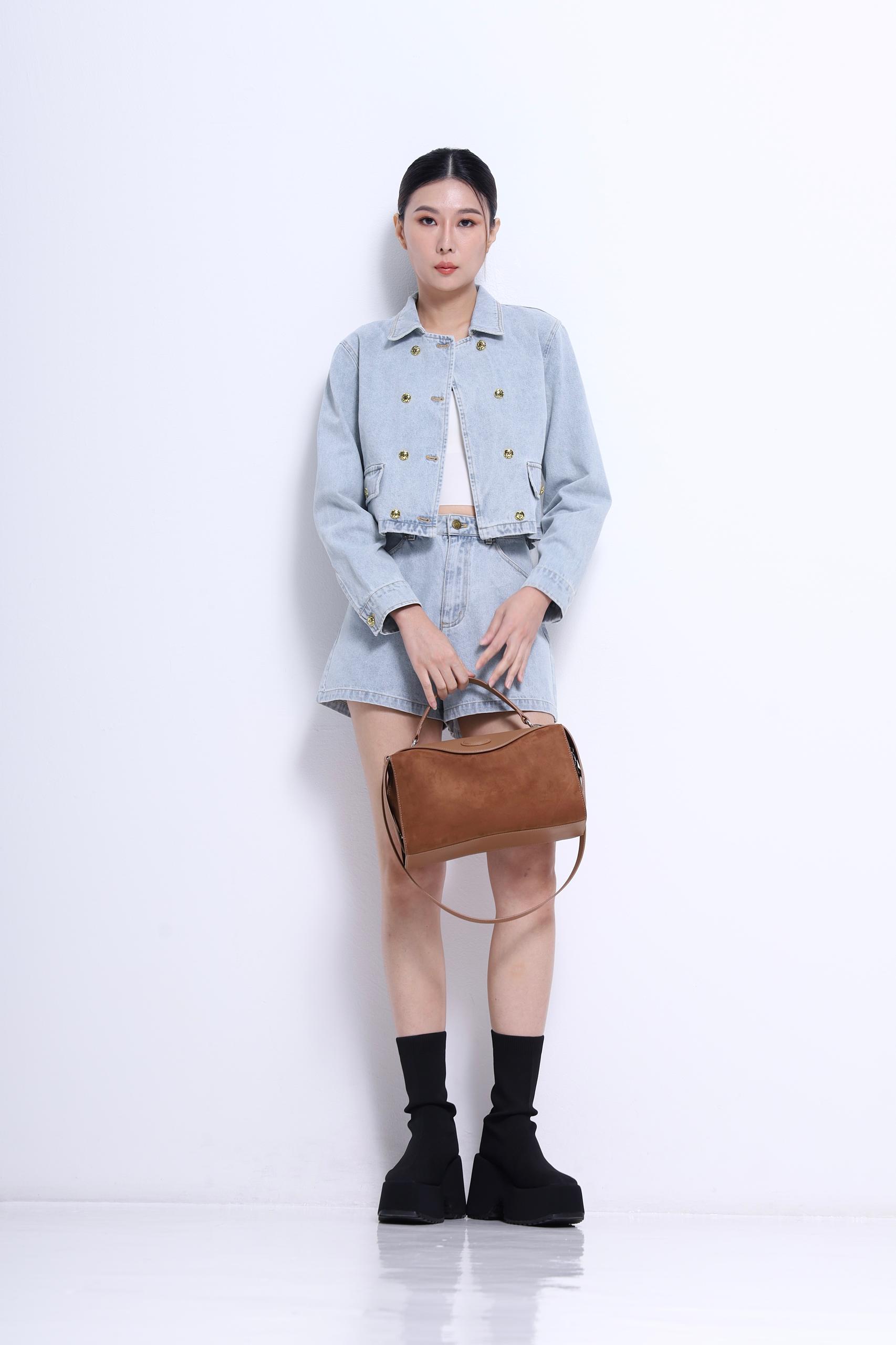 CP1627 A-LINE SHORT DENIM PANT