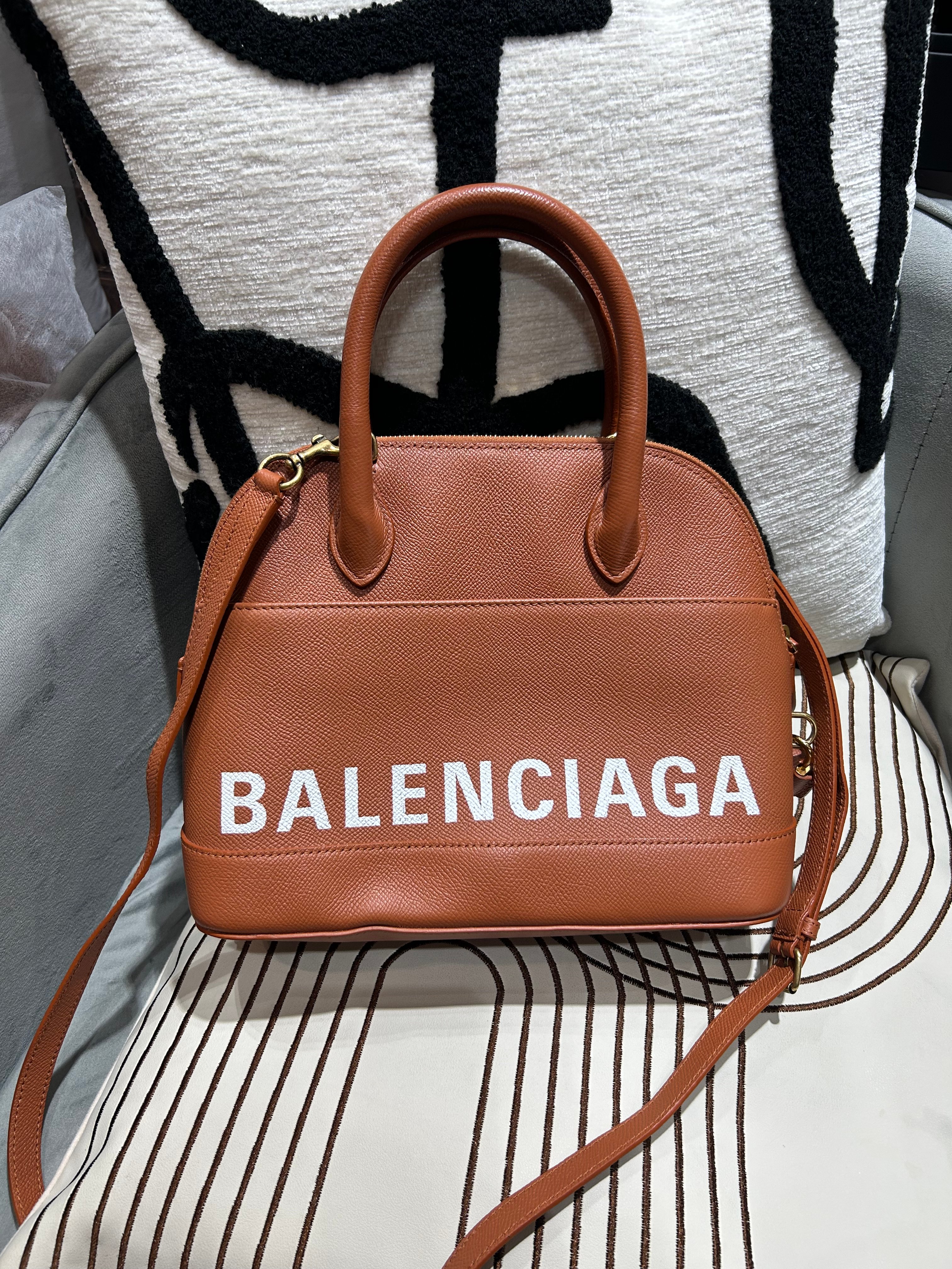 BALENCIAGA Ville Top Handle 2 way bag calfskin,100%Authentic,95%new 