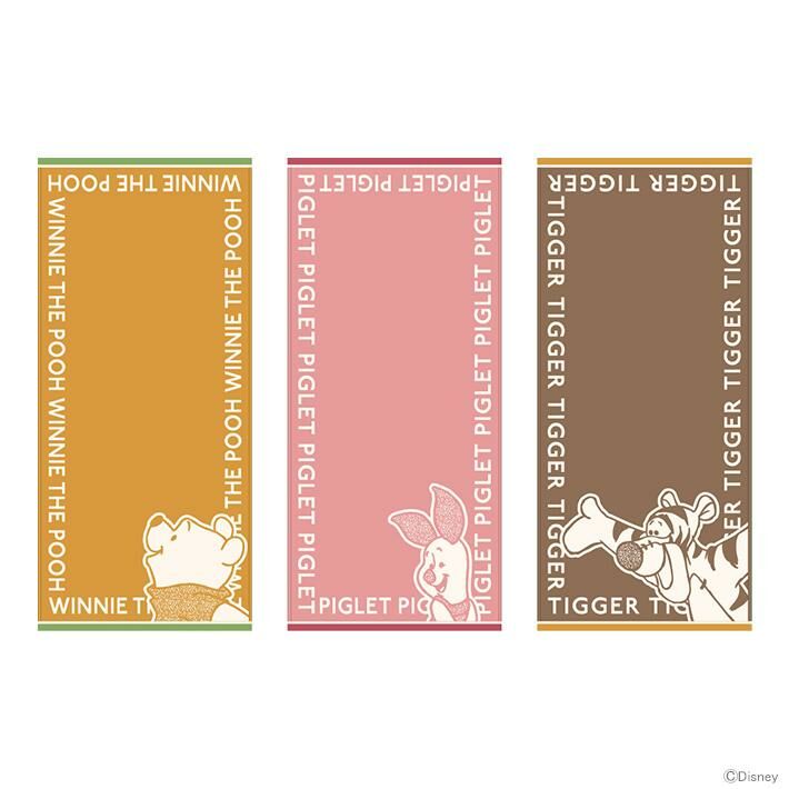 [現貨] [日本直送] POOH | TIGGER | PIGLET ｜ 毛巾套裝 | 34x75cm {TF2310033}