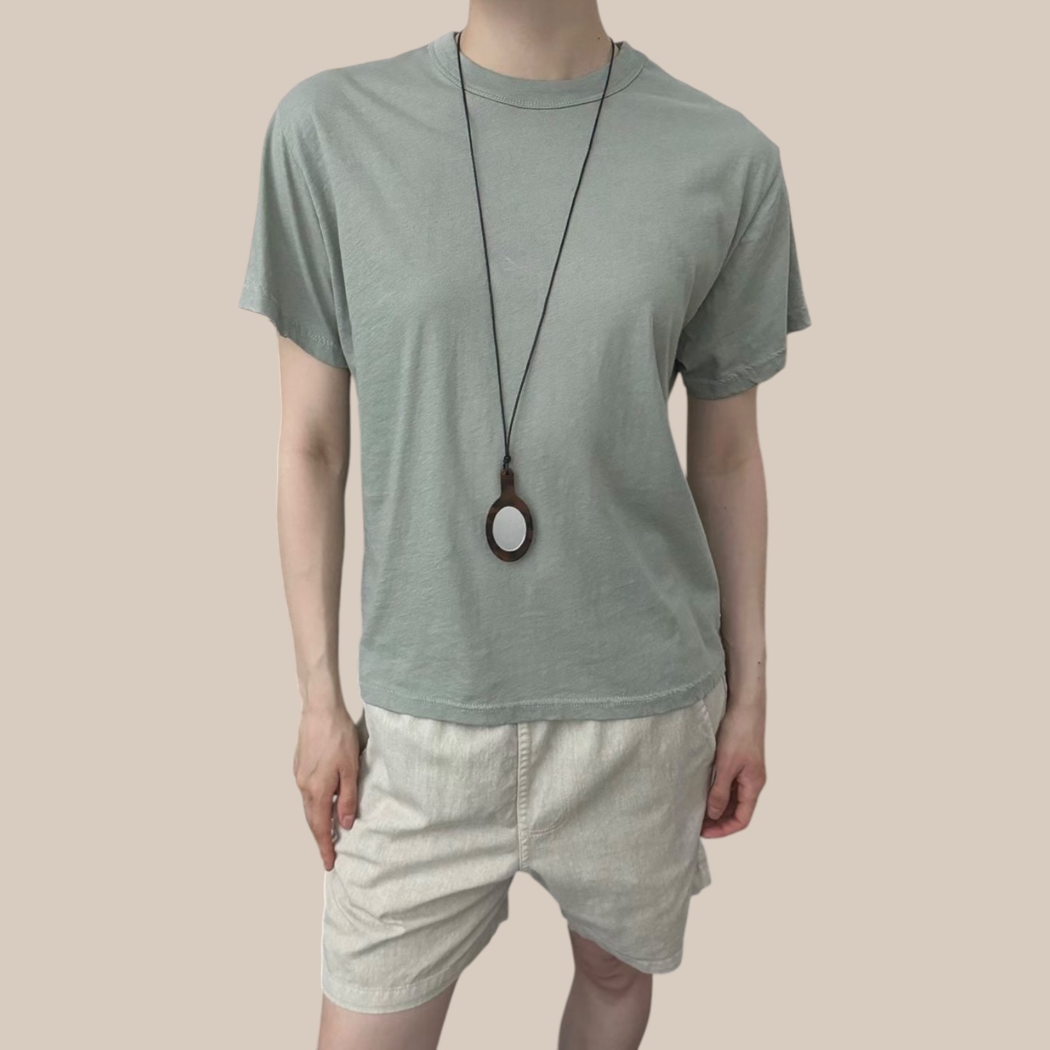 221397 洗水淨色Tee