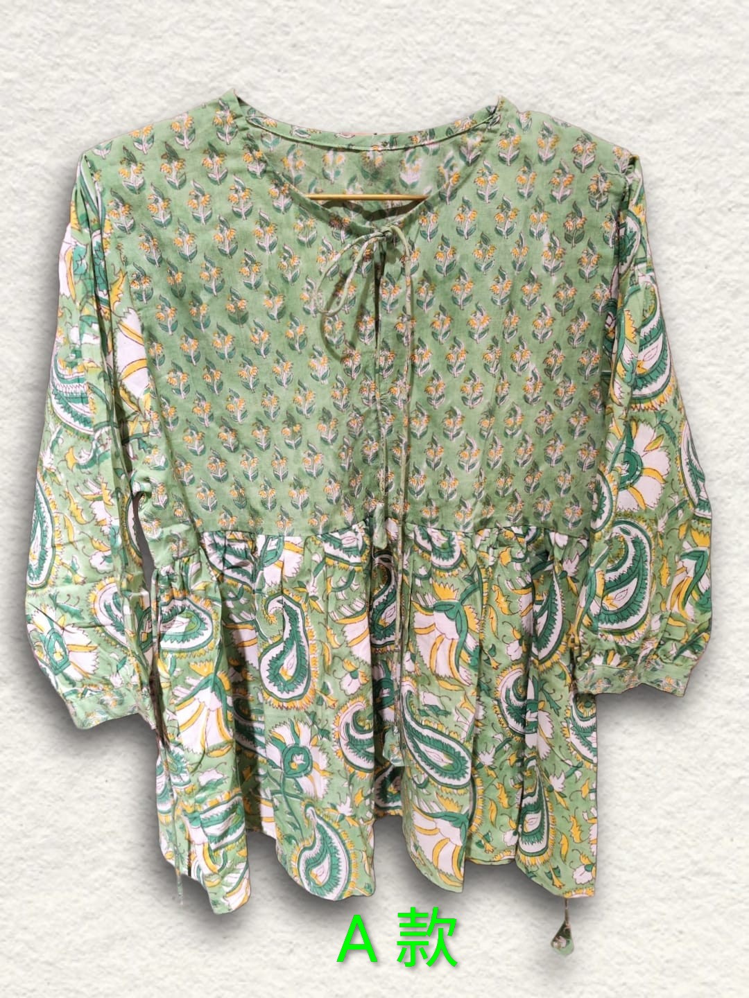 印度木刻印花純綿上衣