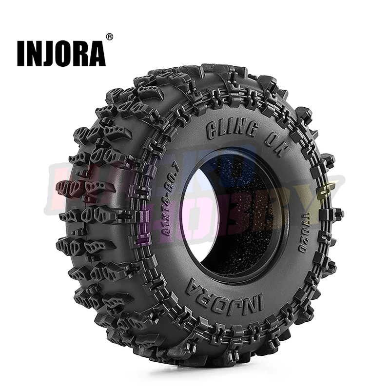 INJORA 0.7" 41*14mm Cling On Tires for 1/30 SCX30 (T7020) #530388