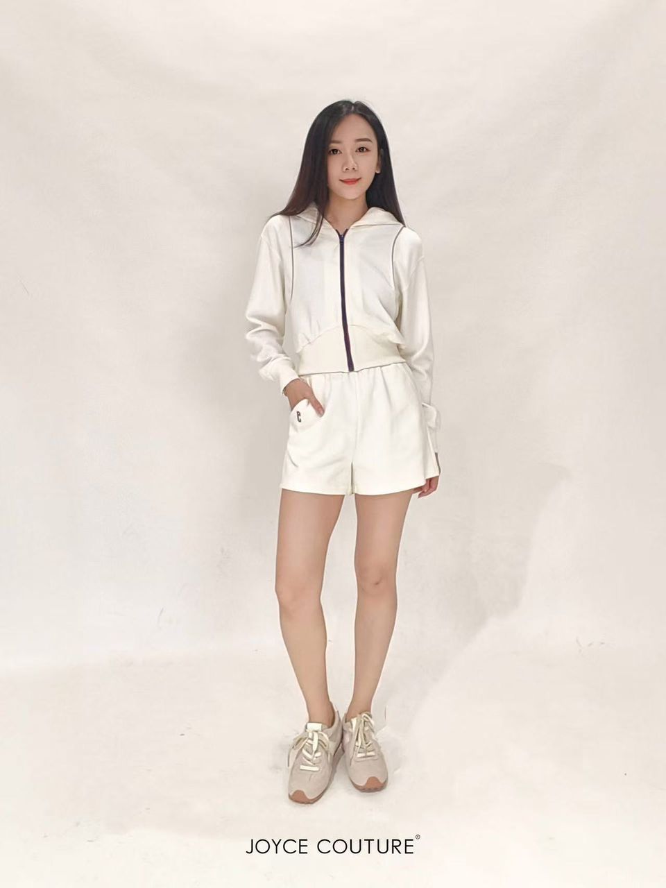 撞色滚边外套 T0766