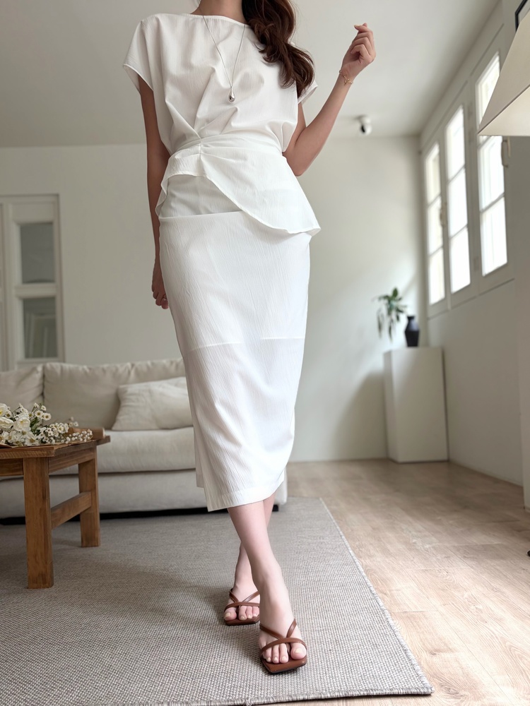 Lyra Ruched Set (White)
