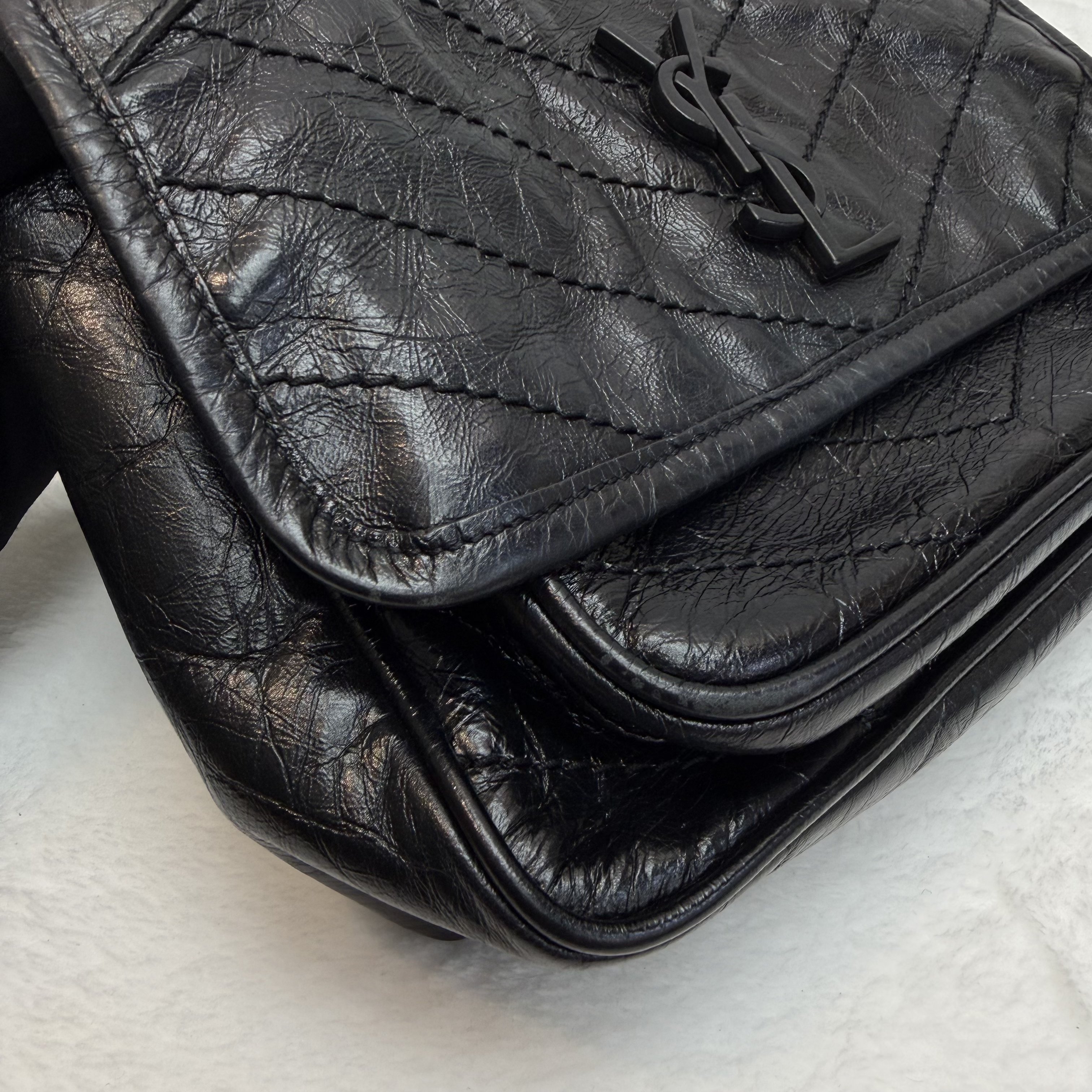 YSL Niki 黑色牛皮