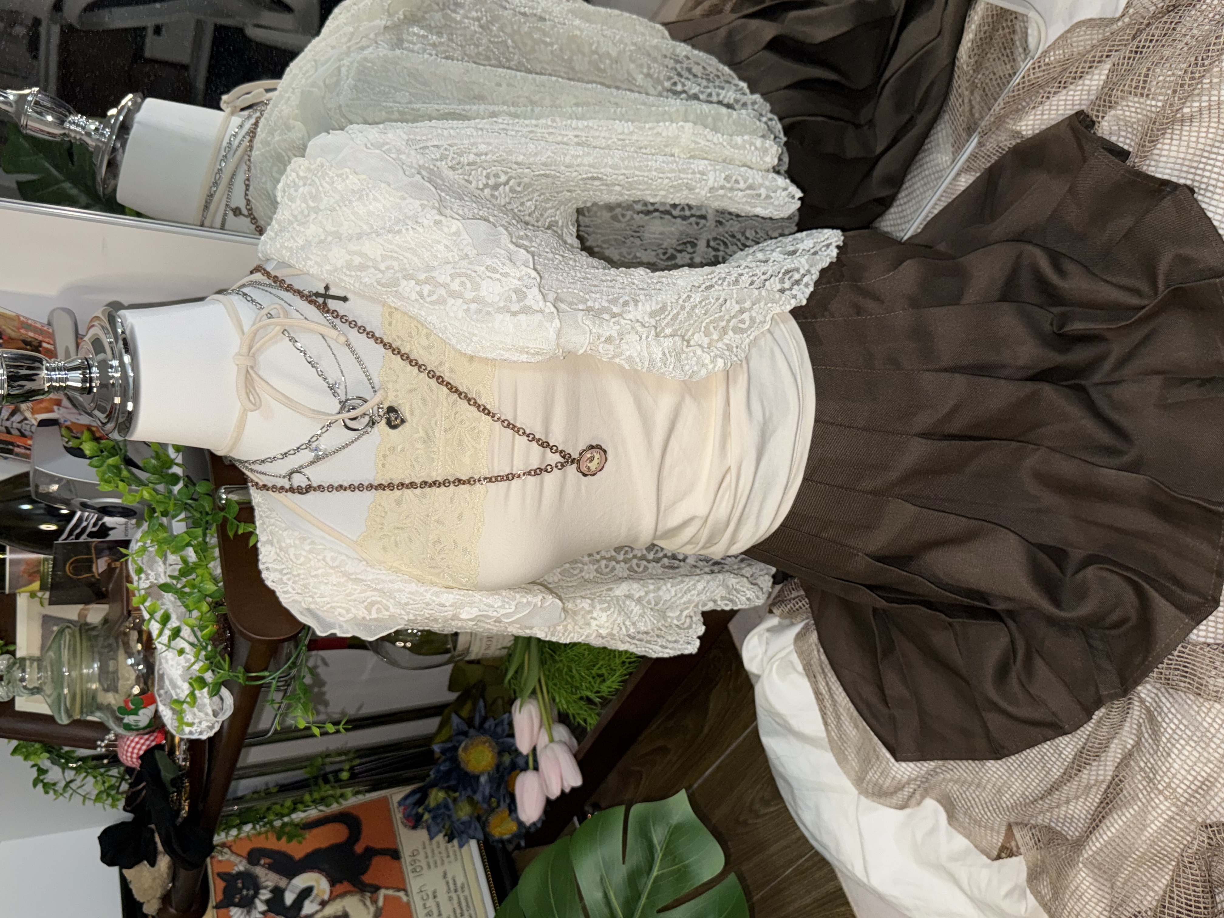 Soft Vintage Lace Twin Set