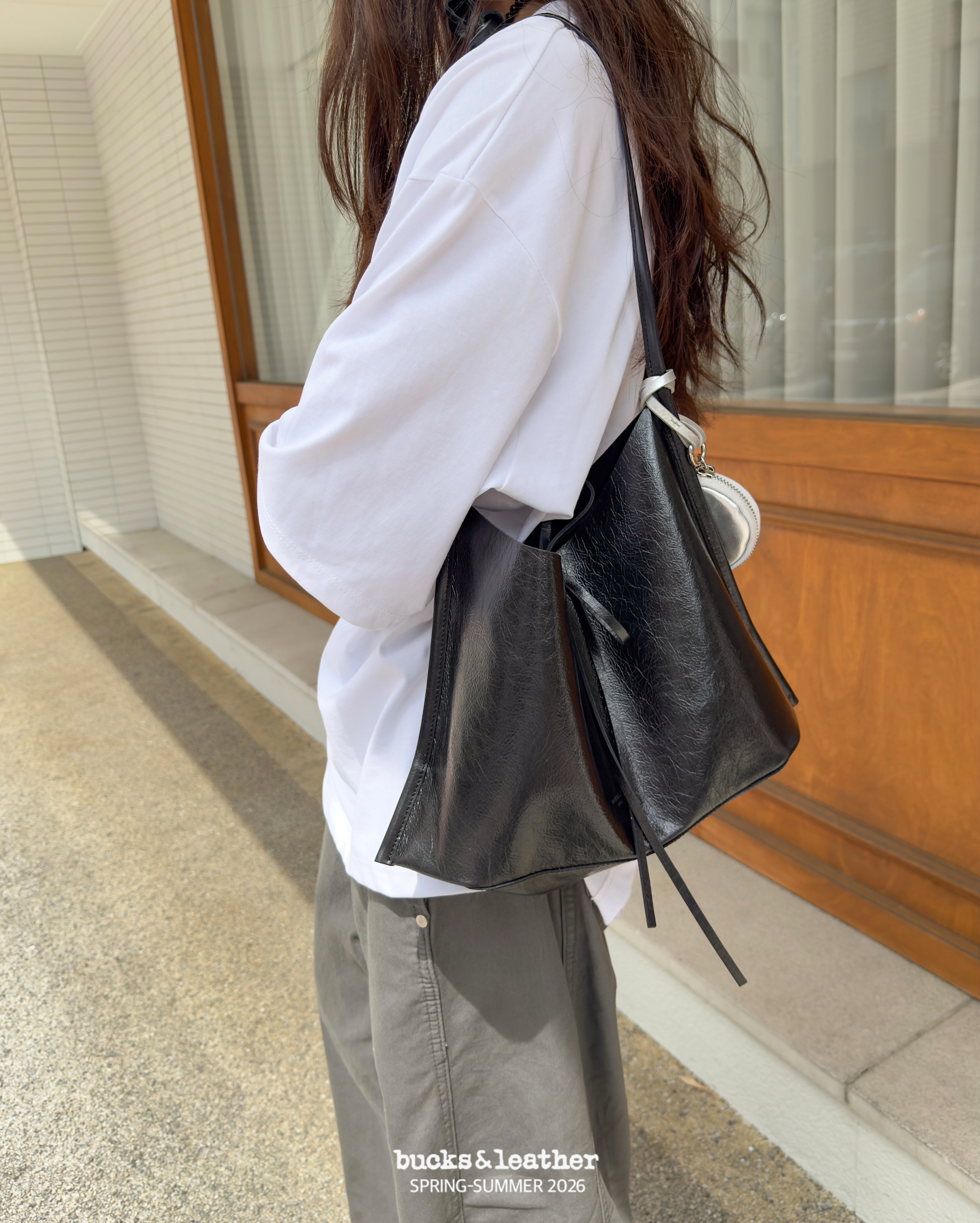 【26SS 】預訂_Flat Cross Bag By Bucks & leather