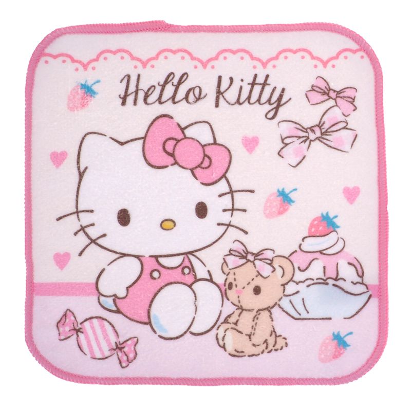 Hello Kitty Mini Towel Set (2 pcs./ packs) w/ Plastic Tube 迷你方巾(2條裝)連膠樽