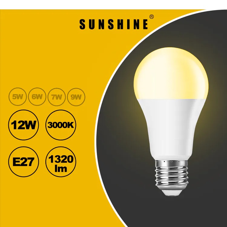 LGT-12E/(E27)(B22)/LED12W黃/白光球膽