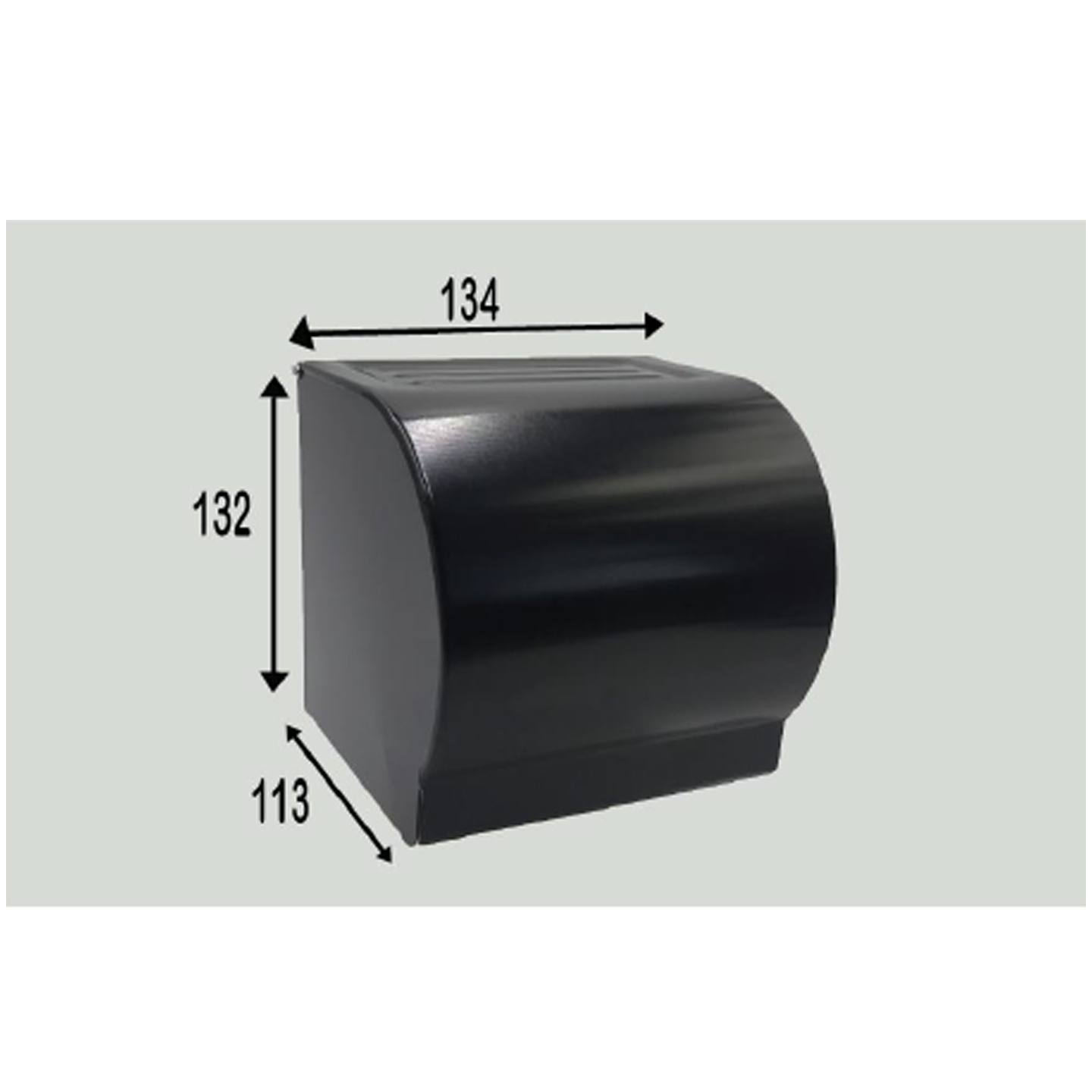 906# Black Aluminium Toilet Paper Holder R2-15