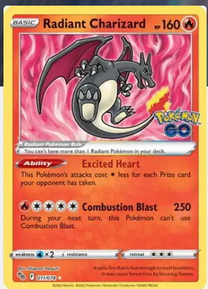 Pokemon TCG Card Game-PROMO-RADIANT CHARIZARD-011/078