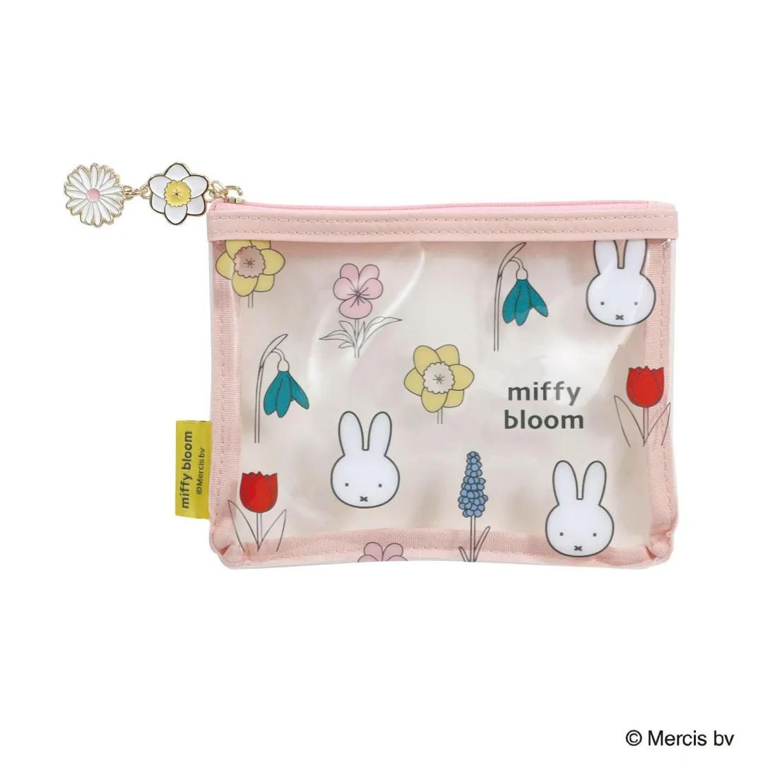 MIFFY BLOOM 透明 POUCH 粉紅邊
