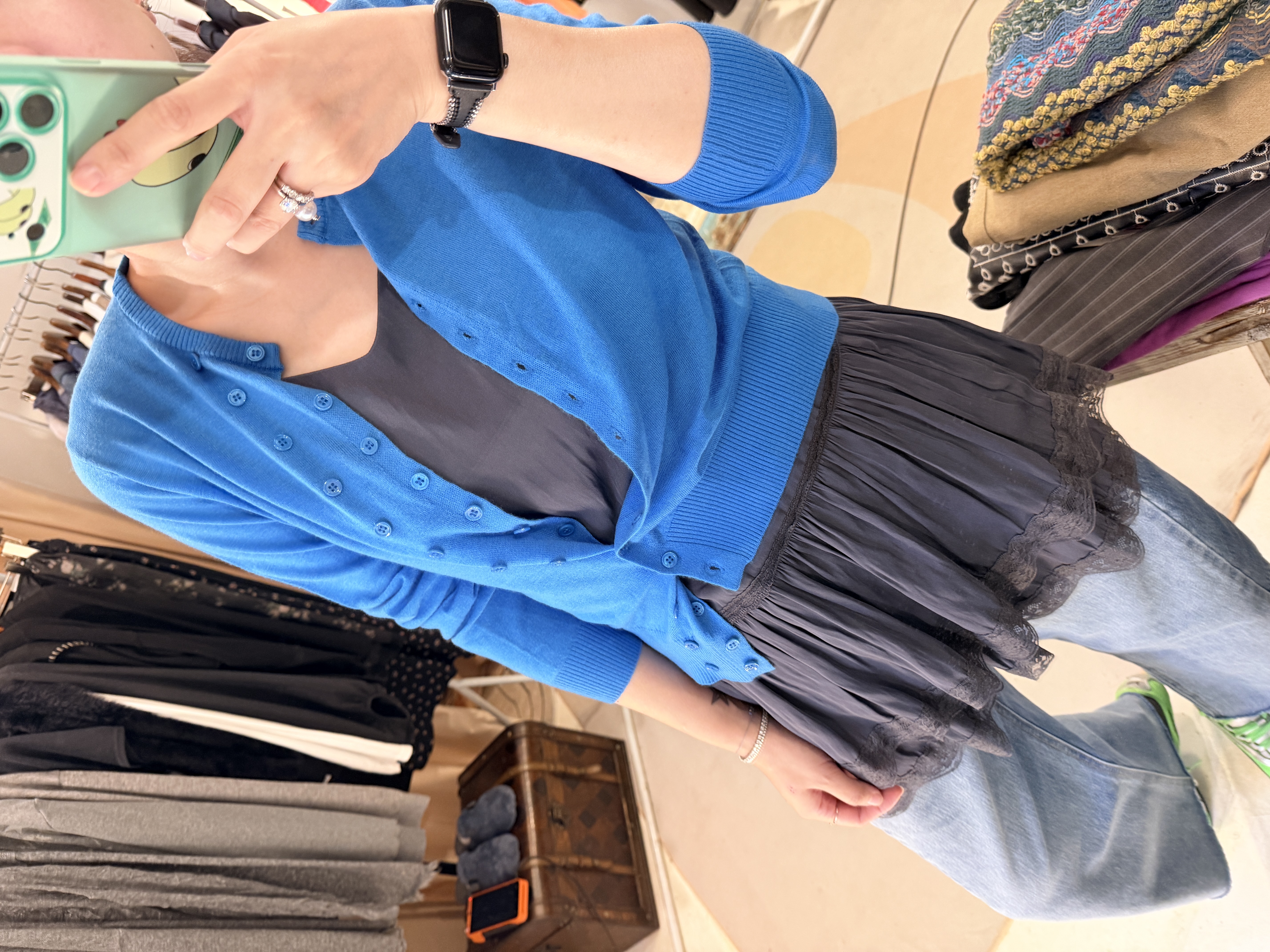 Button colourful cardigan