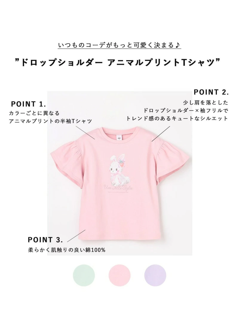 🆕【⭐訂購⭐】🇯🇵日本直送🌀可愛彩繪小動物 荷葉袖 短袖Tee［3款選］🌀 [ELEA-0090][260609]