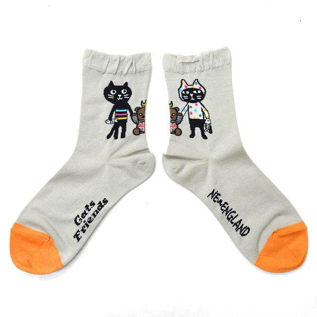 Pebbly x New England Teddy Bear Socks