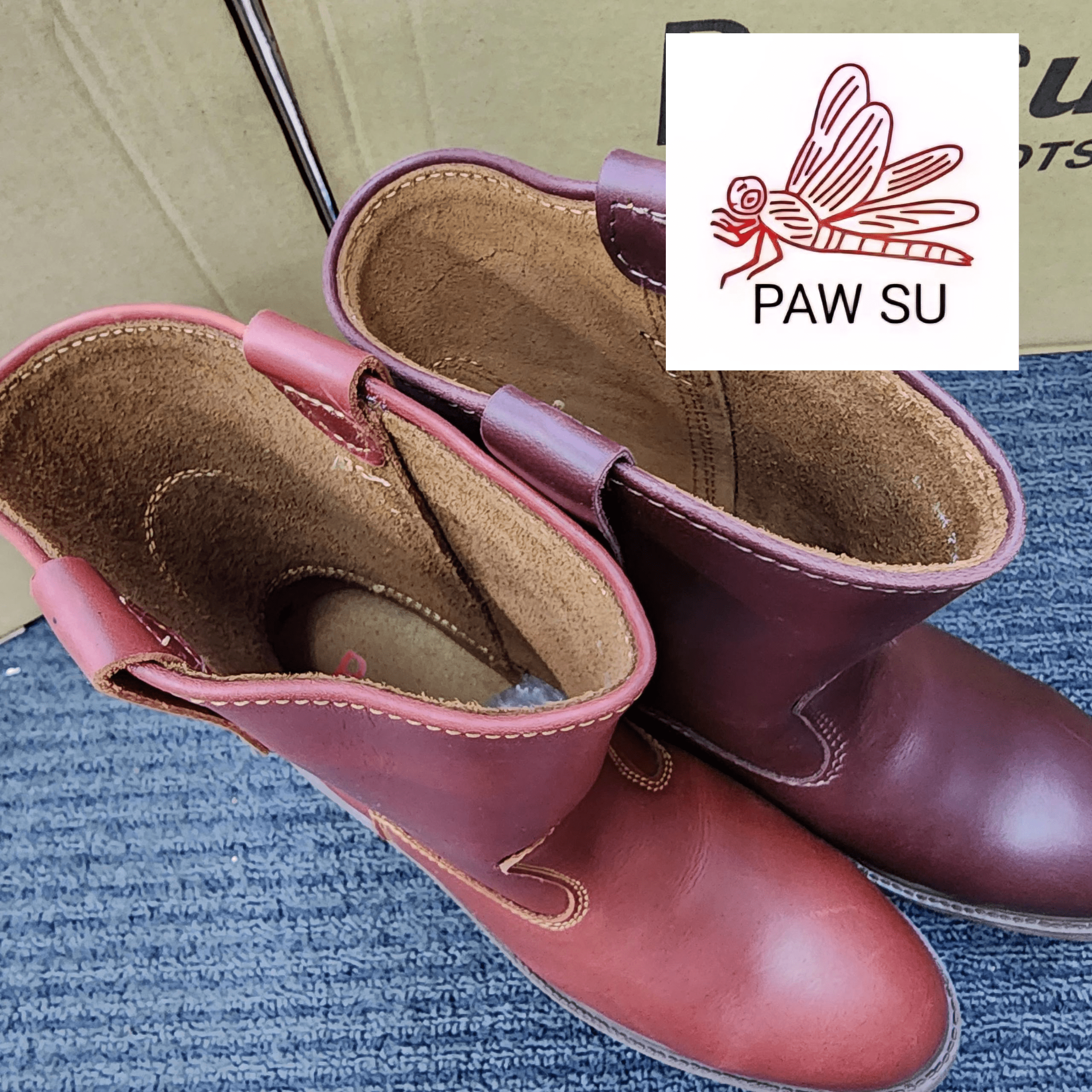 PAWSU SAFETY PS 215 A SHAPE KASUT KESELAMATAN ORIGINAL COFFEE BROWN DENGAN  STEEL PLATE TOE CAP