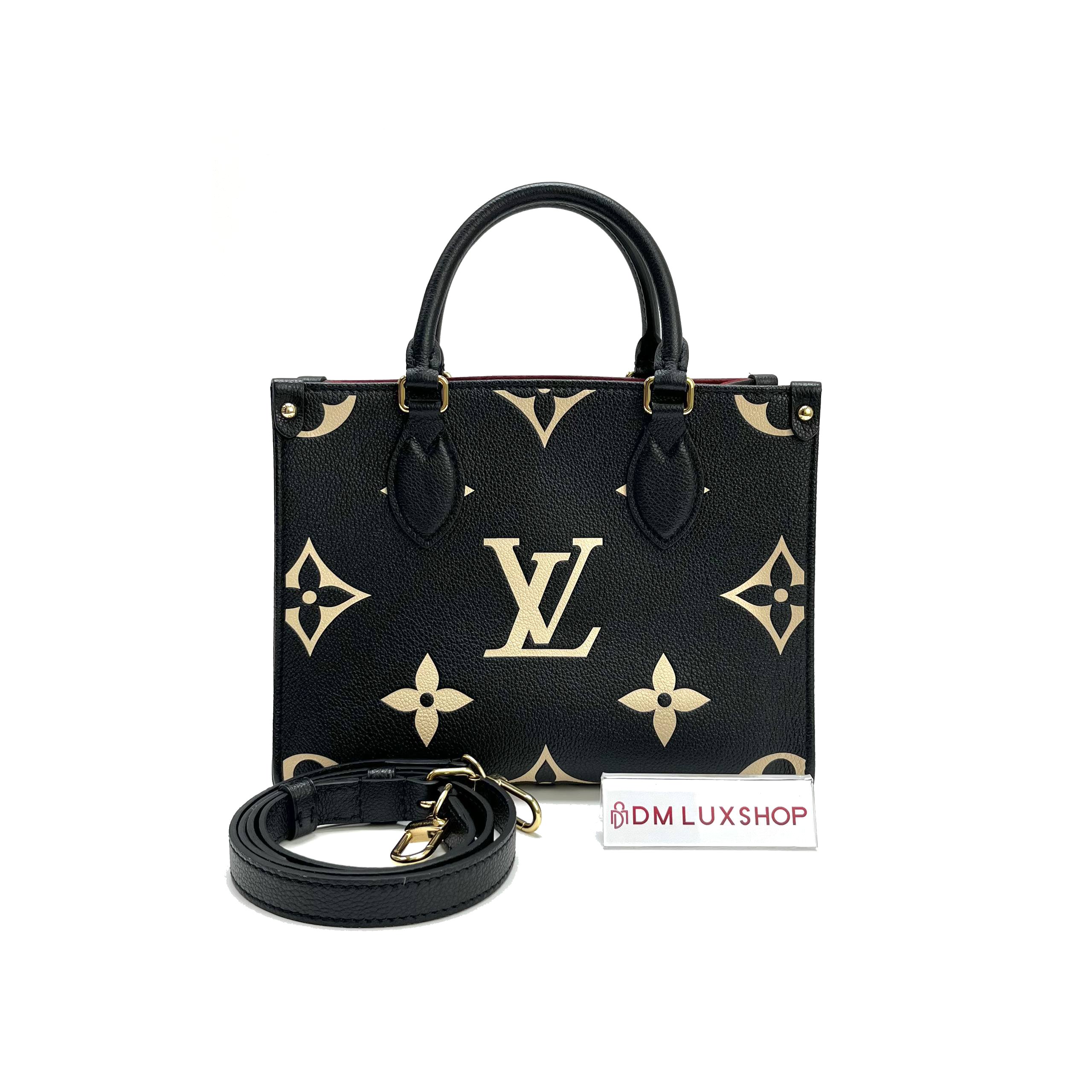 LV OnTheGo Bicolour Black PM GHW 