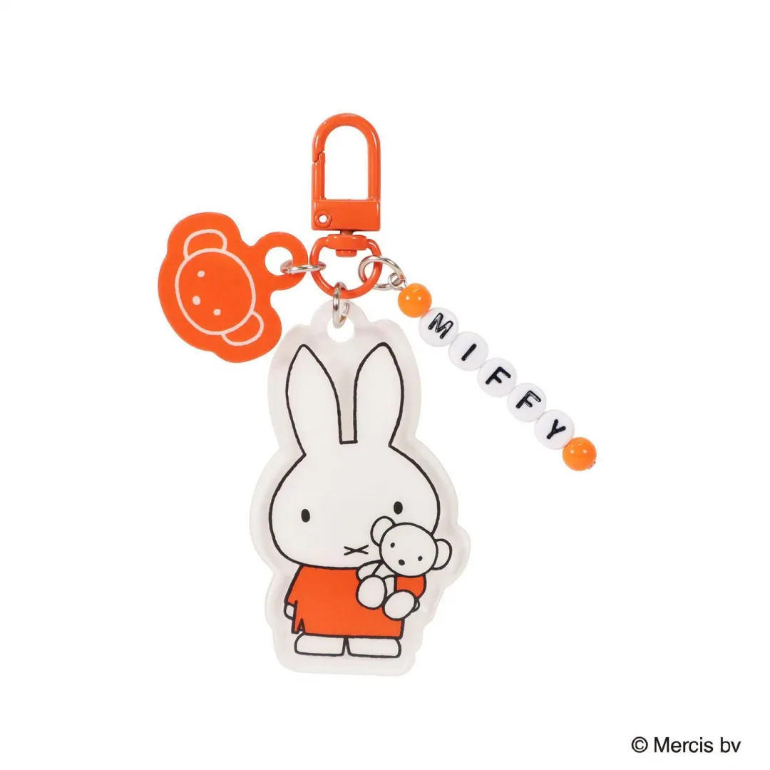 MIFFY 掛件 橙色 抱熊