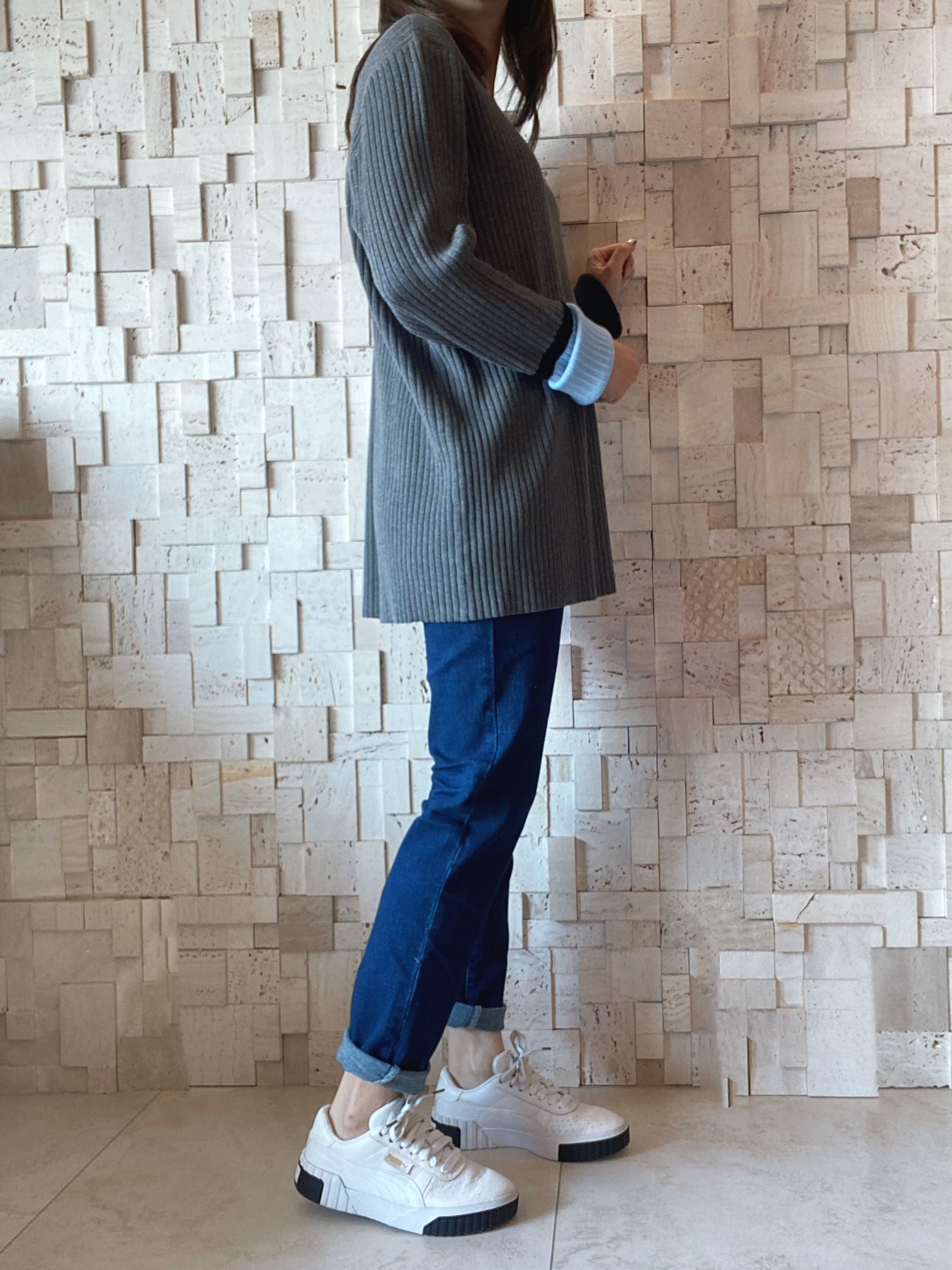 #2063 撞色手袖Top