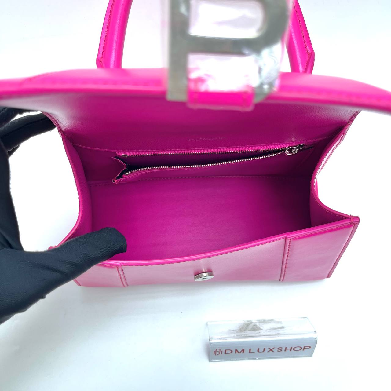 Balenciaga Pink Small Hourglass Top Handle