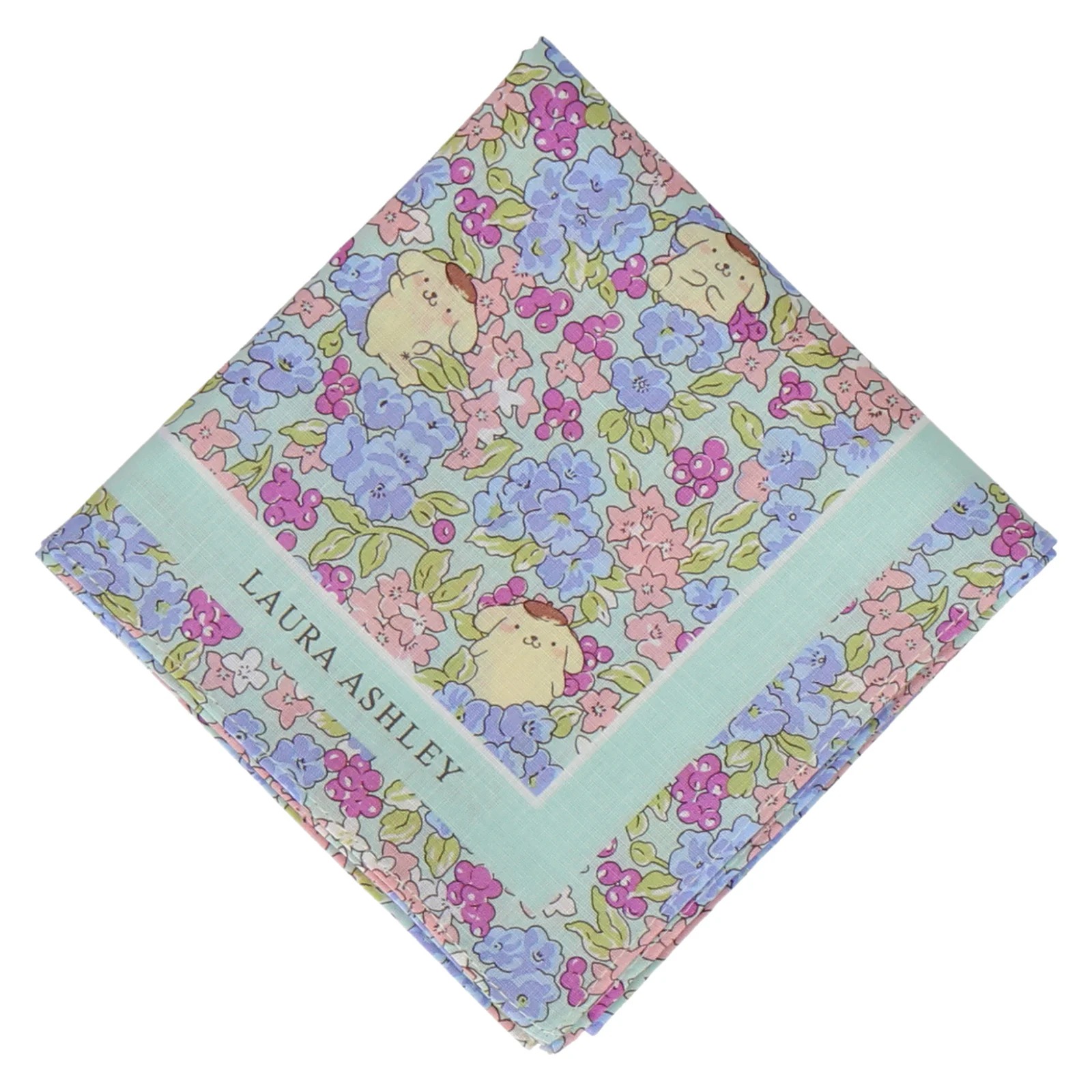 🎀【預訂】Laura Ashley x Sanrio Pompompurin 印花手帕 - G
