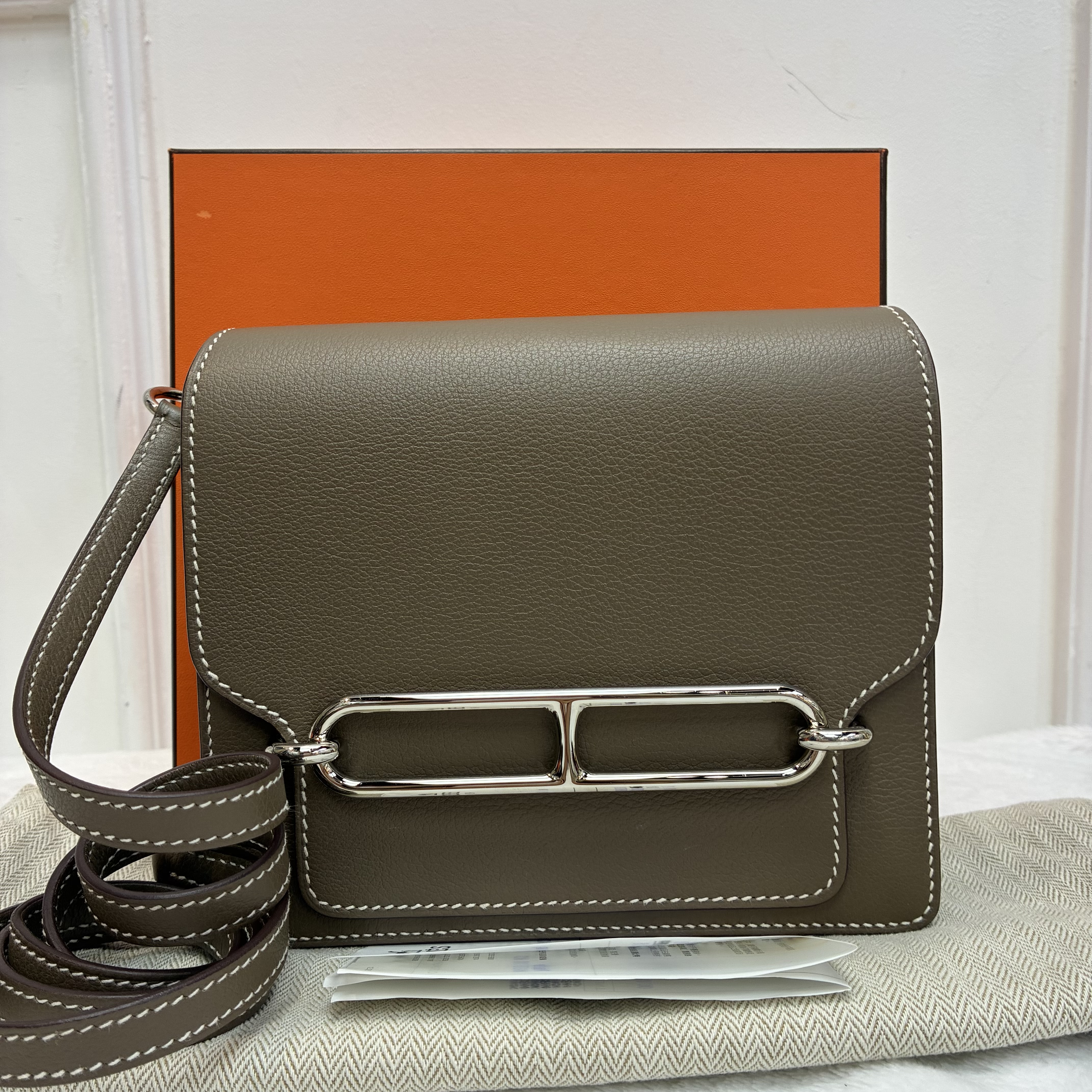 full set Hermes 大象灰 EC皮 豬鼻子 mini roulis🤎