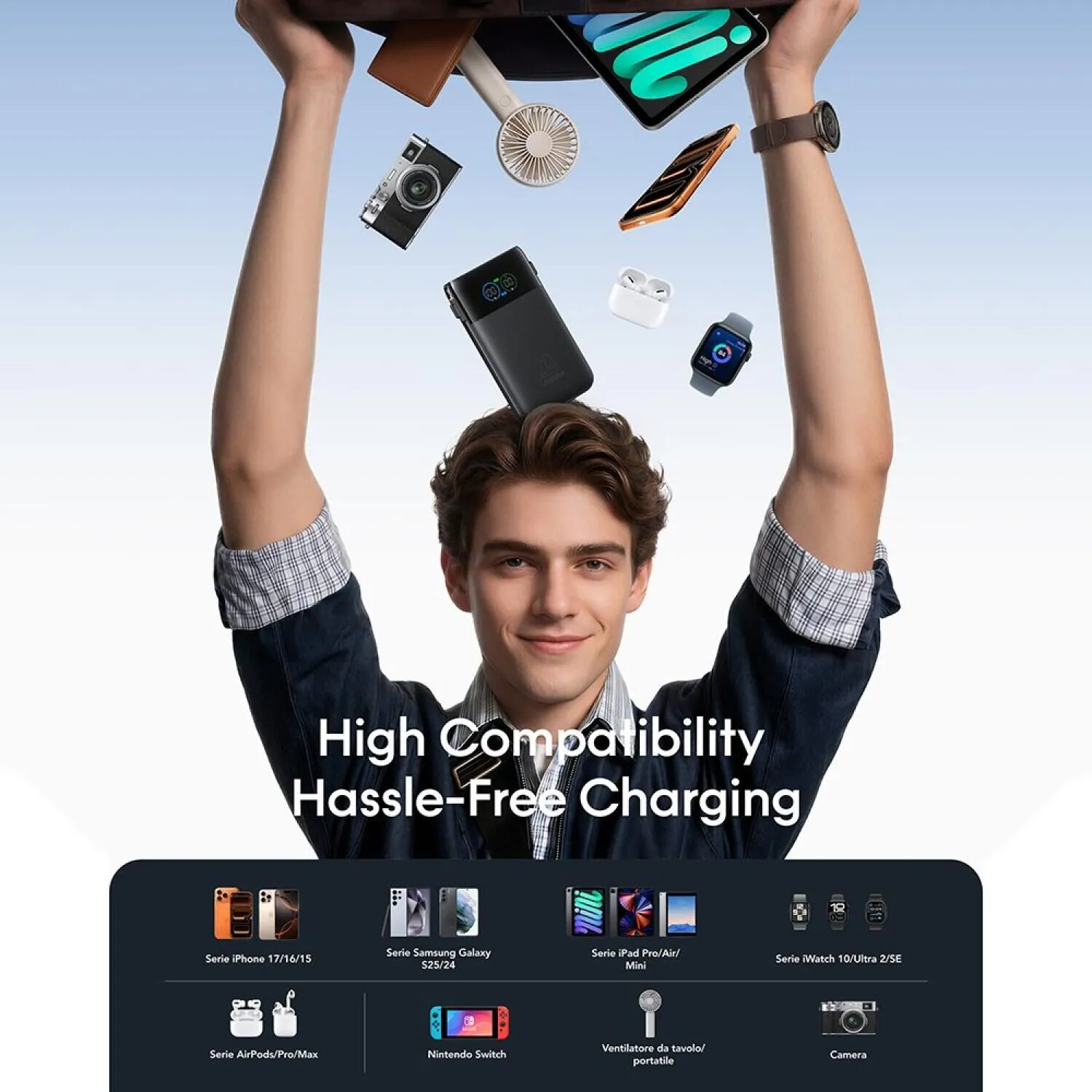 香港行貨 Veger Montre 10 極薄 10000mAh 20W Portable Charger with Built-in Cables & Lightning 內置線外置電 