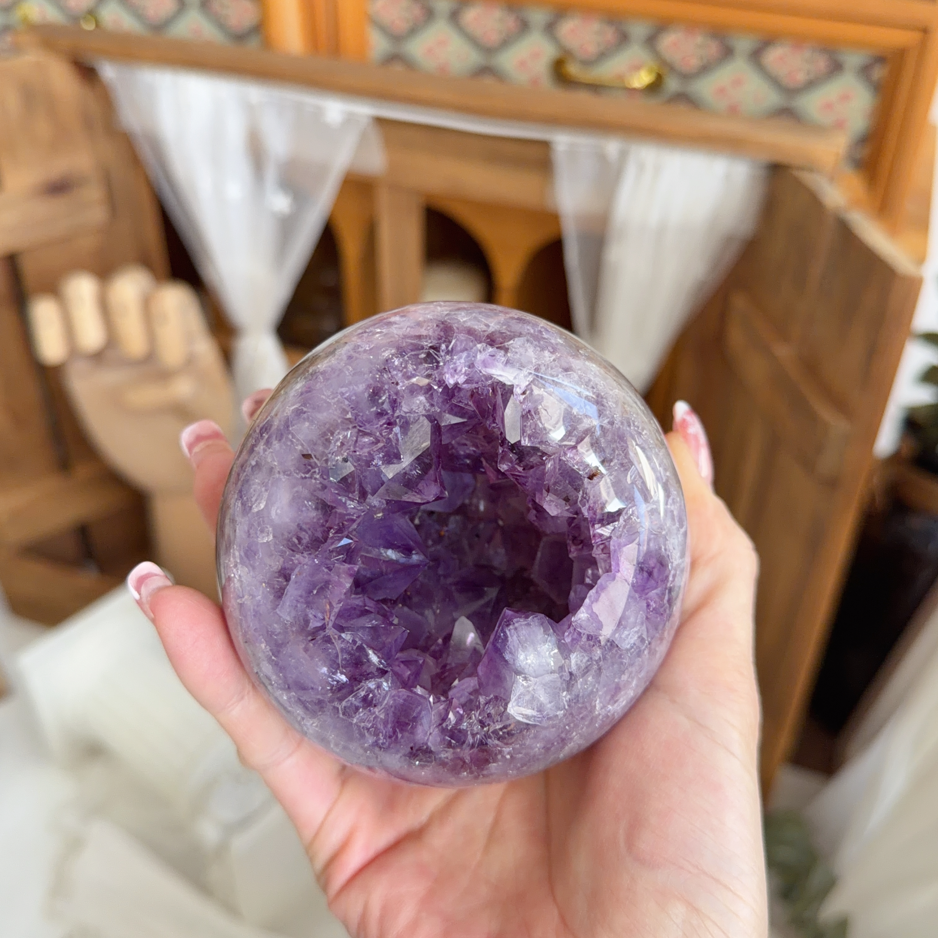 原皮紫晶開口笑