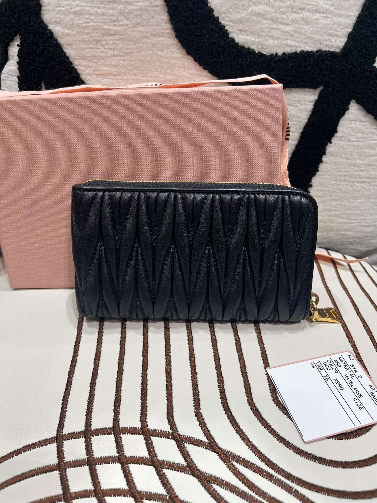 未使用品 Miu Miu Zip Wallet Black 100%Authentic, Unused 未使用品✅Box