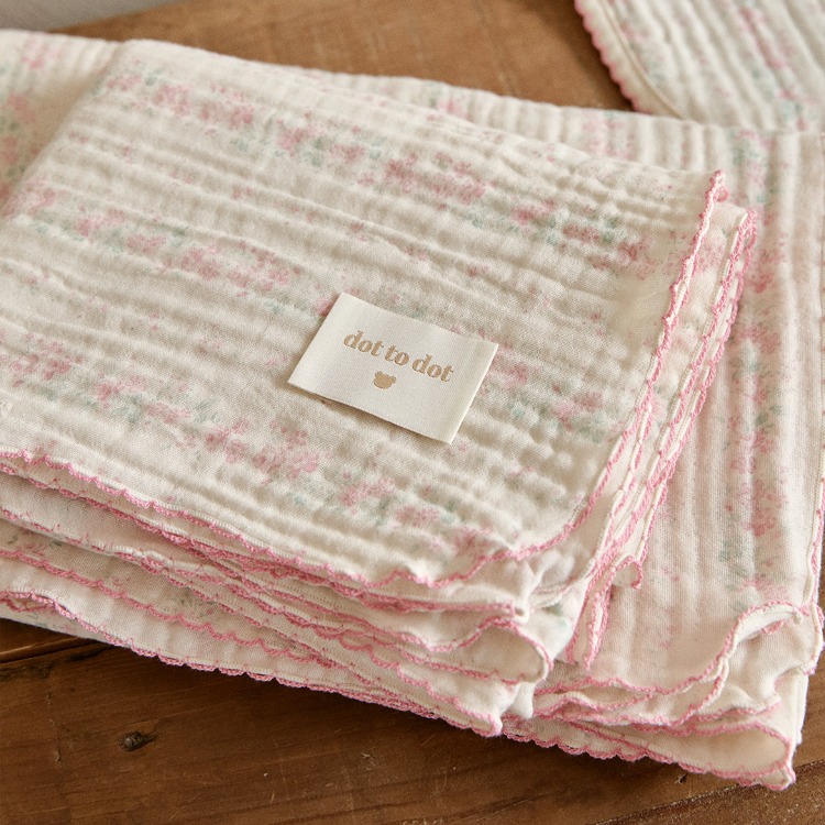 26S/S DTD Flora碎花溫馨系列-棉紗輕薄蓋毯 (M/L)