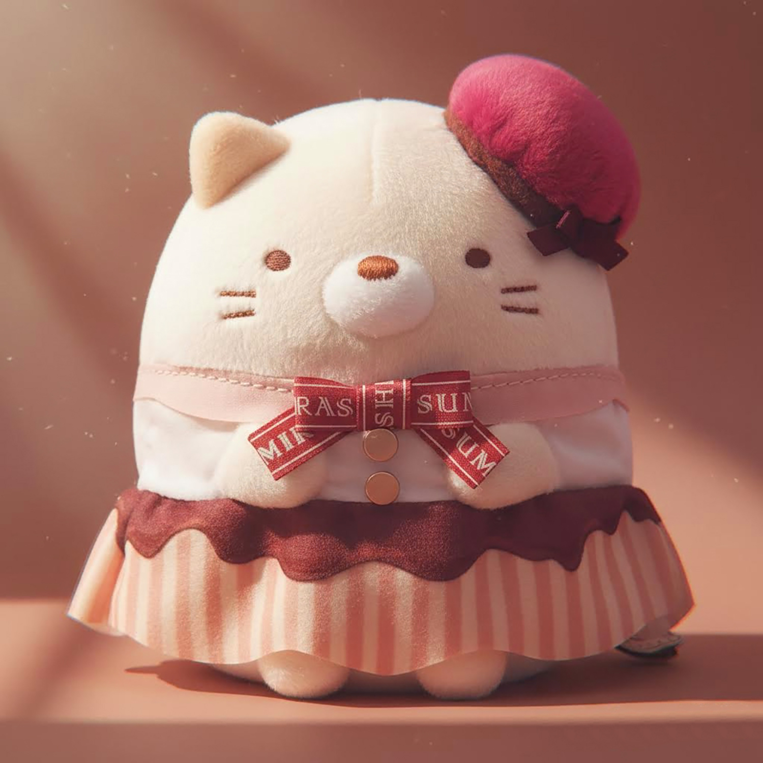 角落生物 - 巧克力系列公仔 (杏色條紋小貓款)