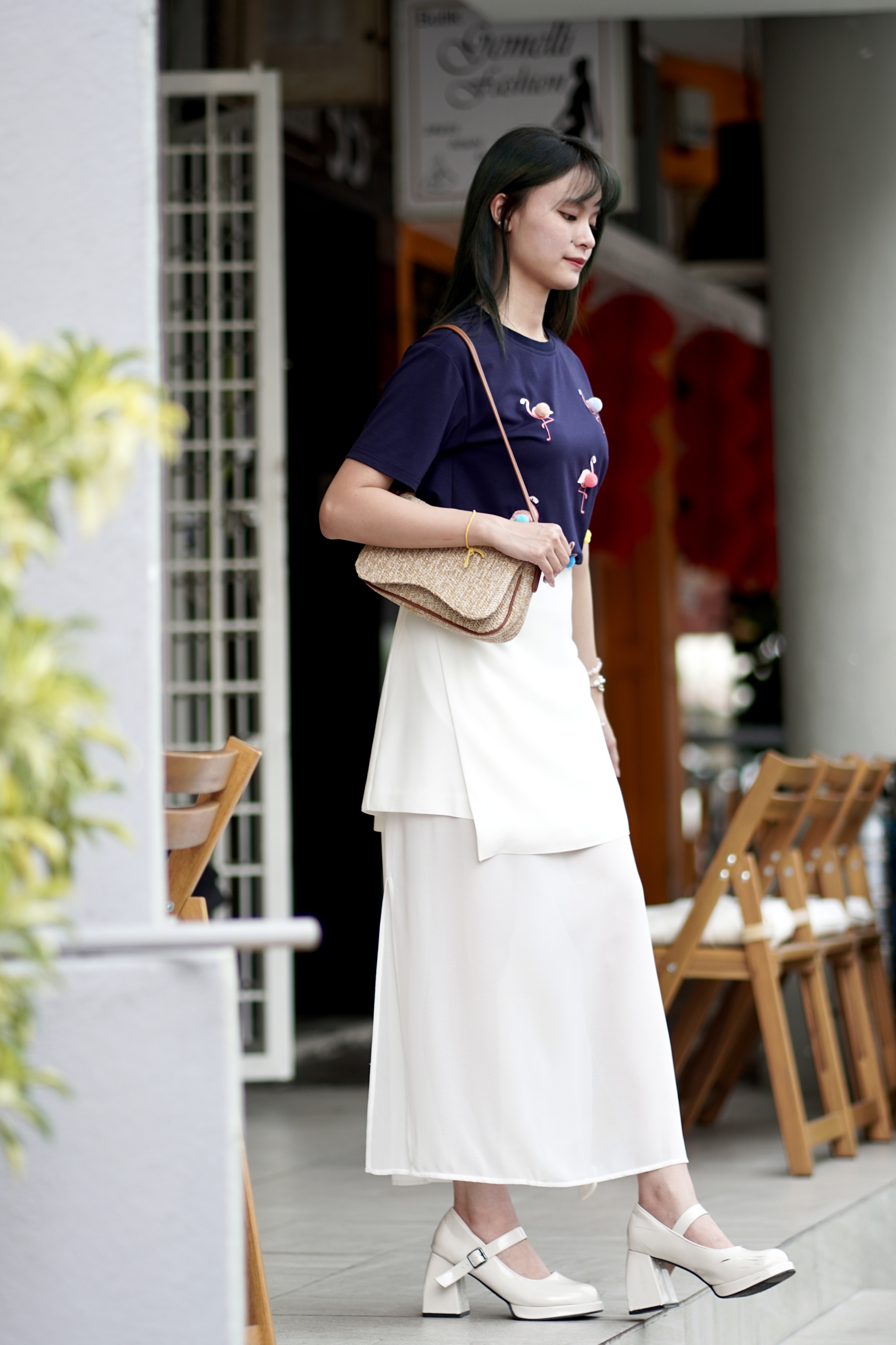 E8019BS Serene Layer Midi Skirt