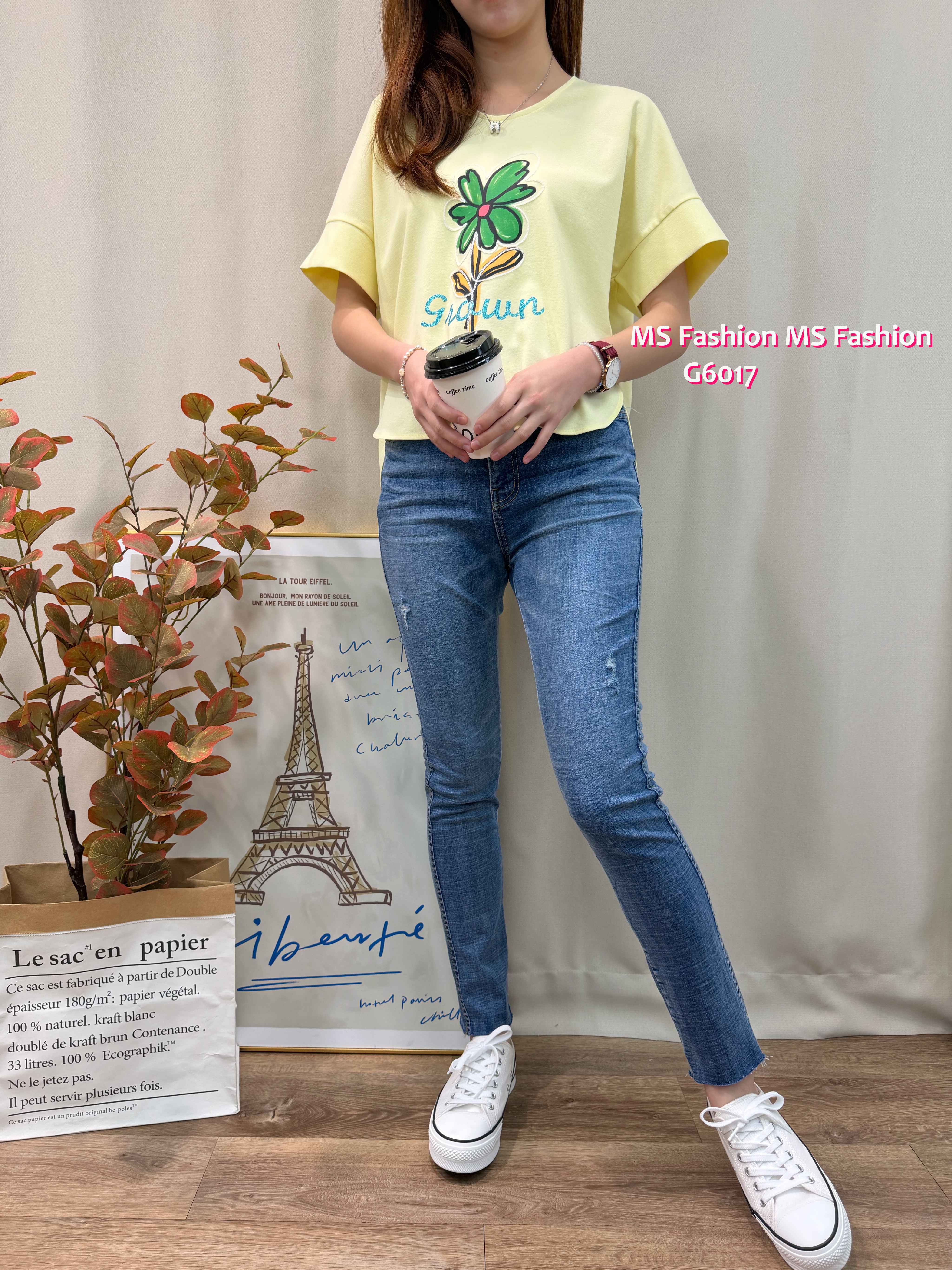 G6017 韓國🇰🇷靚色花花print top