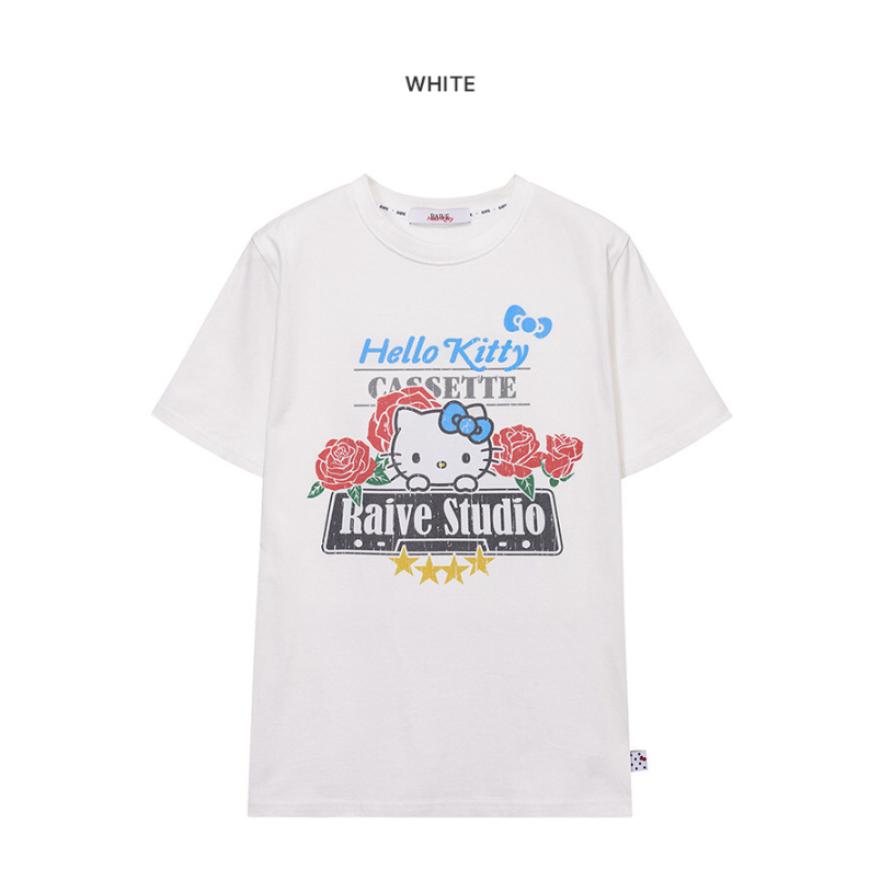 [RAIVE x Sanrio] HELLO KITTY Rose Graphic T-shirts (3色)