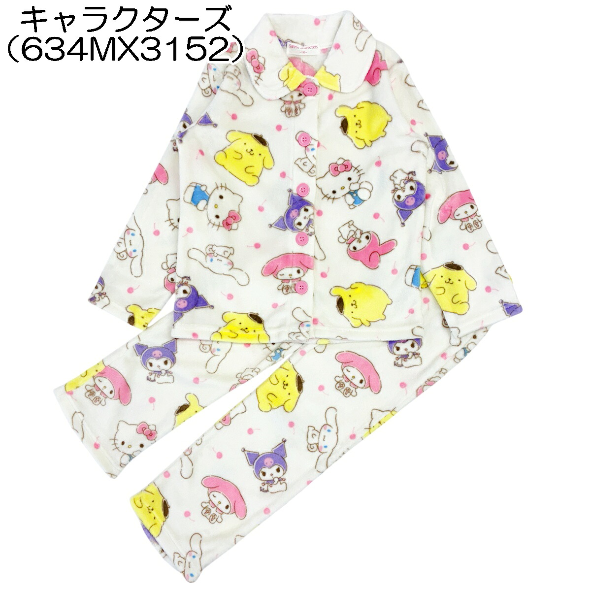 🆕【⭐訂購⭐】🇯🇵日本直送 🌀#Sanrio 前開襟鈕扣家居服套裝 [5款選] 🌀 [PLJA-0220] [261123]