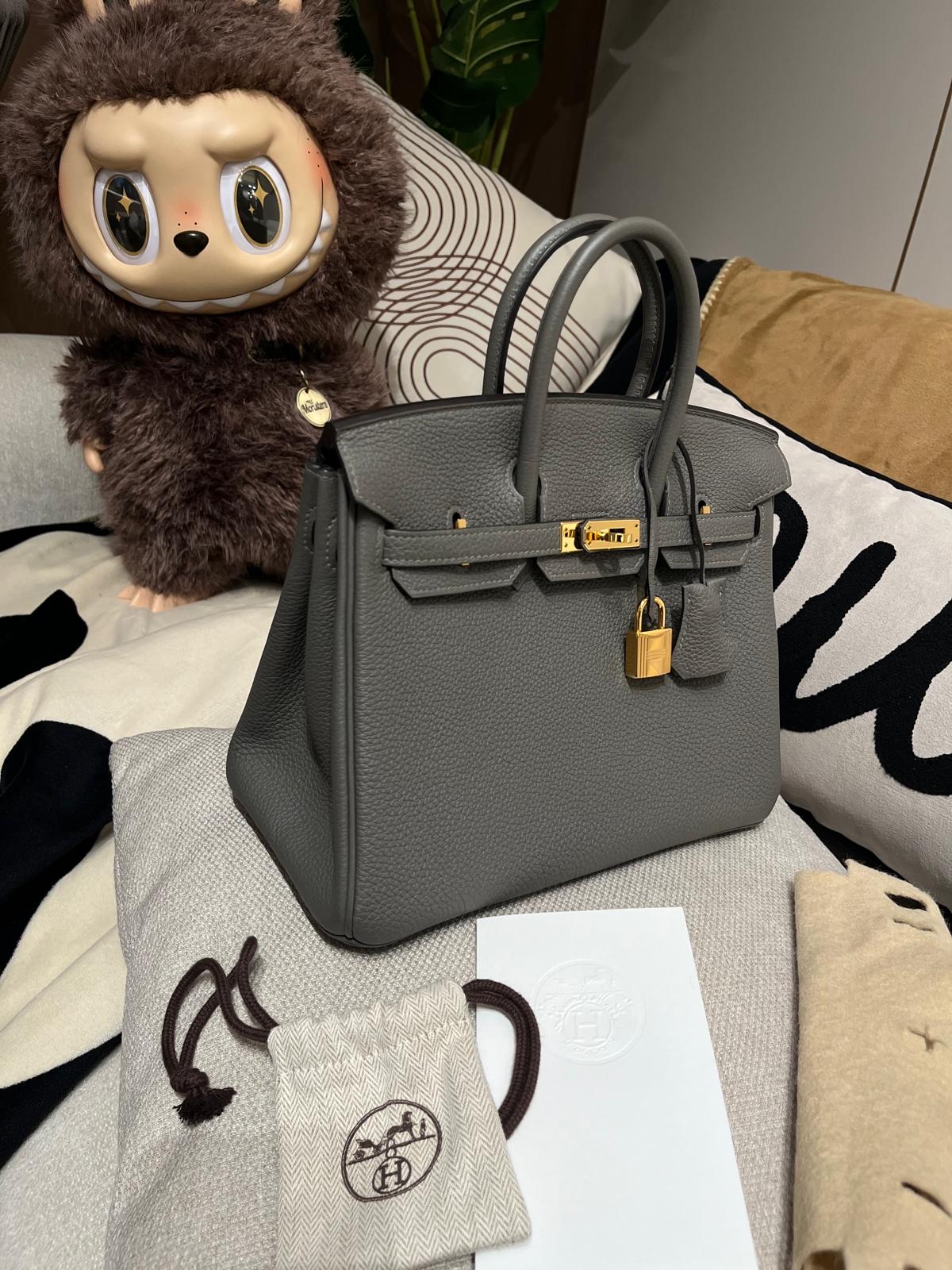 全新 Hermes Birkin 25,STAMP B,Togo ,0L積雨雲灰金扣,100%Authentic,全新brand New ✅專門店收據✅key lock pad ✅dust bag✅box