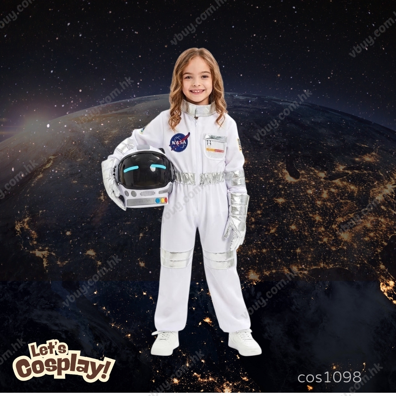Lets cosplay 兒童航天員太空人Cosplay服裝 Space Astronaut Costume  我的夢想職業服裝 Dream Career Costume我的志願職業扮演   cos1098