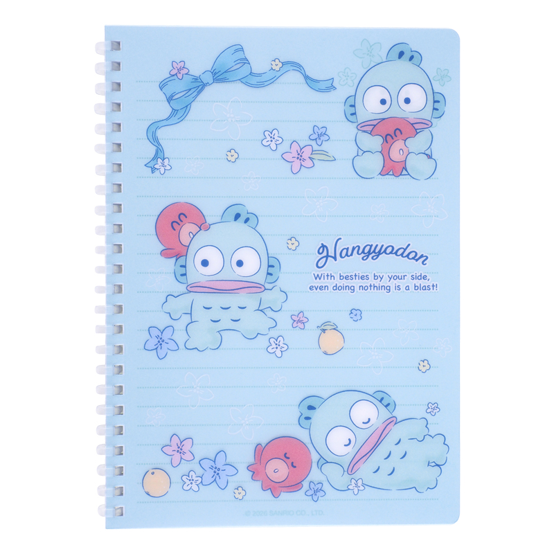 Hangyodon A5 Soft Wire-O Notebook A5軟線圈簿 (共100頁紙, 內頁間線)