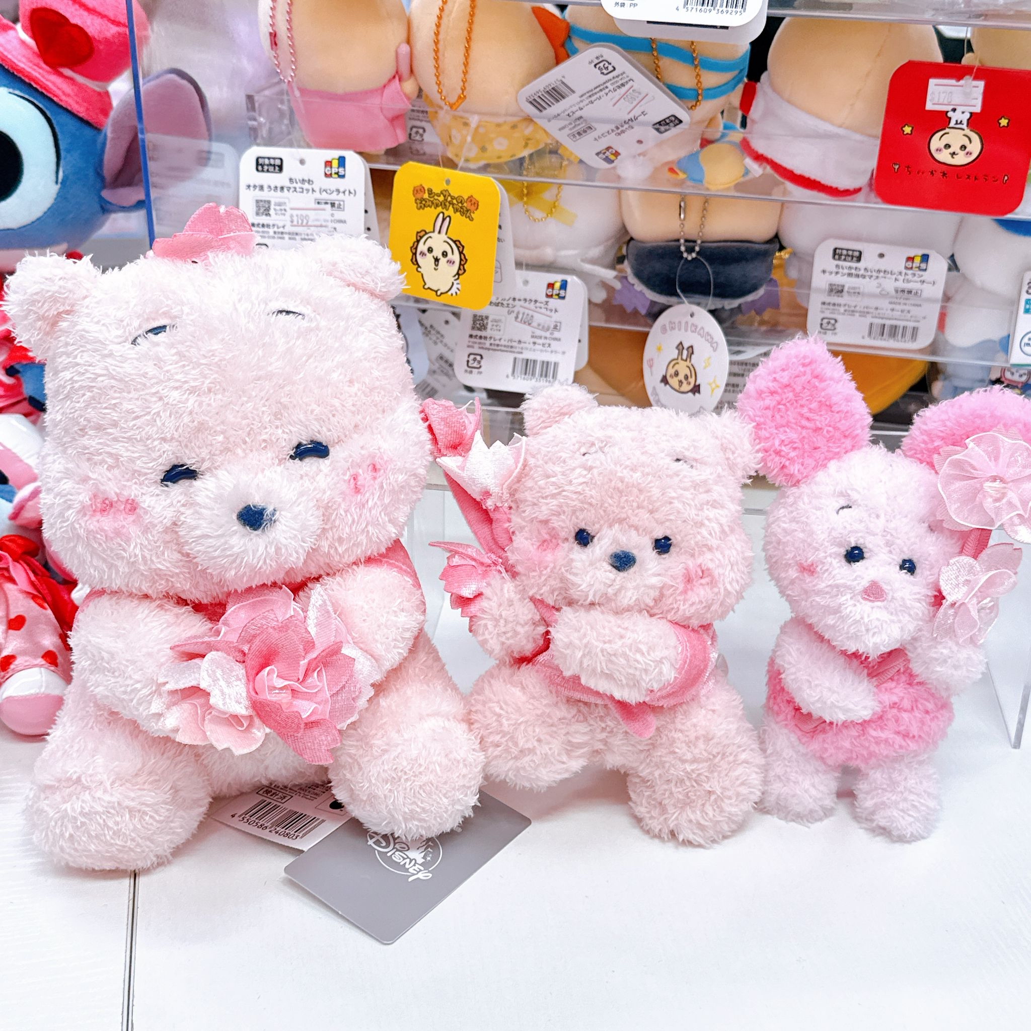 日本直送東京迪士尼櫻花系列Winnie the pooh小豬公仔/掛飾