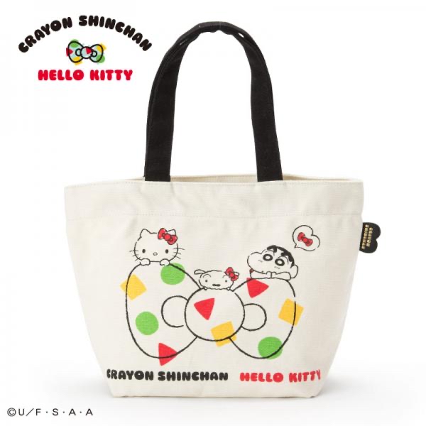 🎌日本直送🎌蠟筆小新x Hello Kitty 厚身帆布手挽袋 