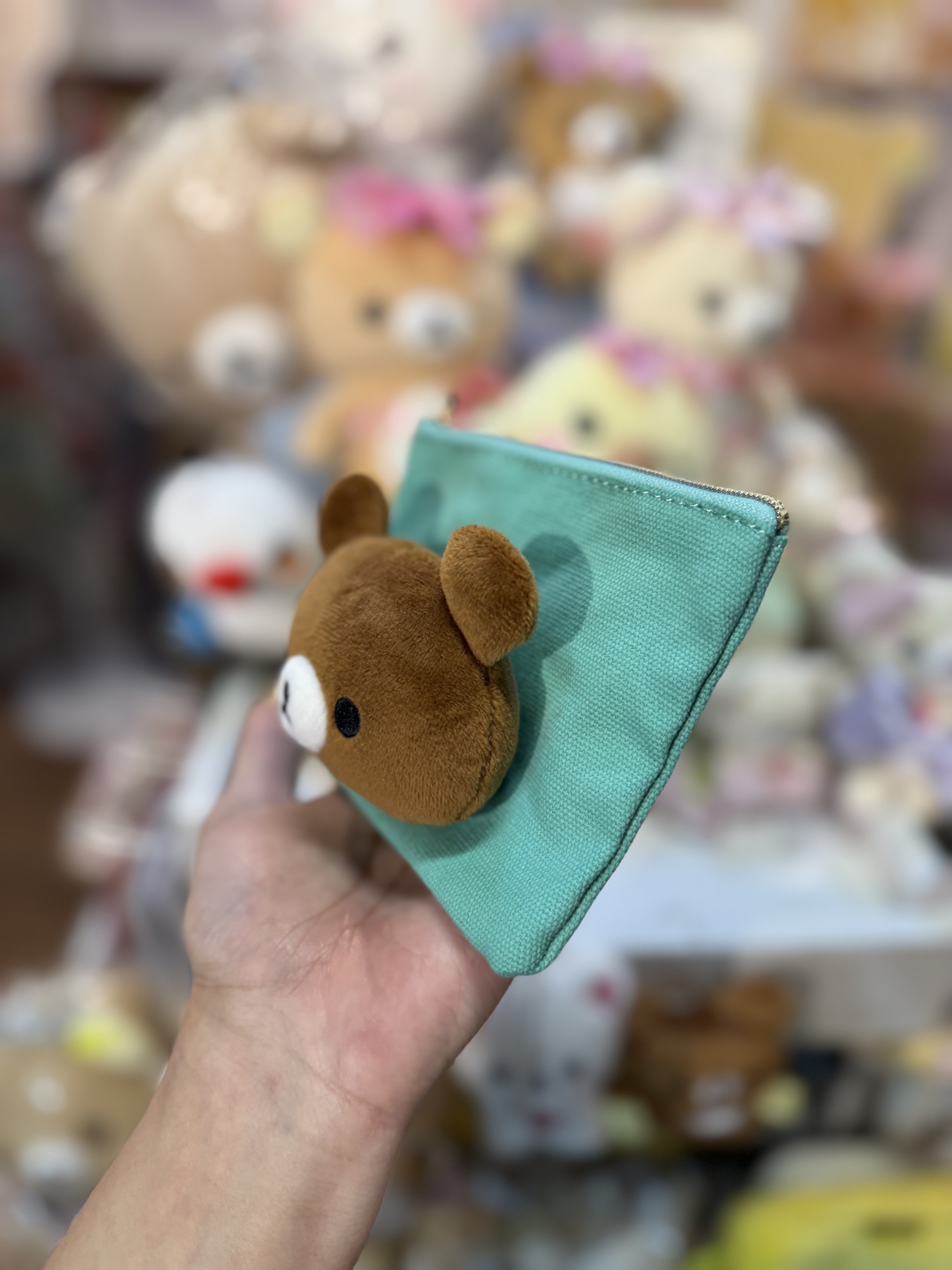 《現貨》全新日本專店限定 Rilakkuma立體頭仔小物袋