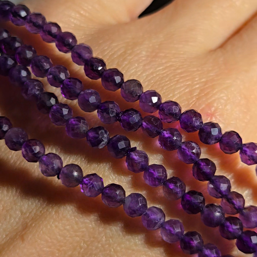 Dream amethyst faceted bead bracelets - AM116