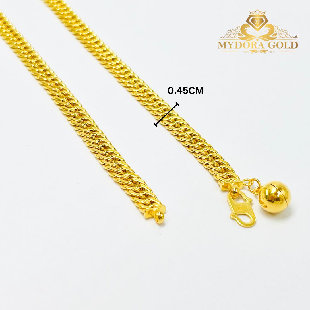 MYDORA Rantai Kaki Kait 2 + BELL l EMAS 916/22K